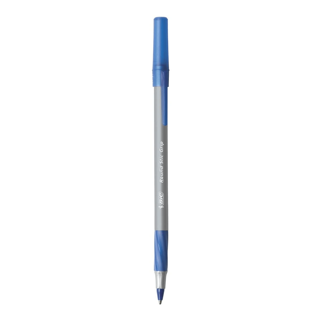 2 BIC Round Stic Comfort Grip Ballpoint Pens Blue 10 Pack, 2 of 5
