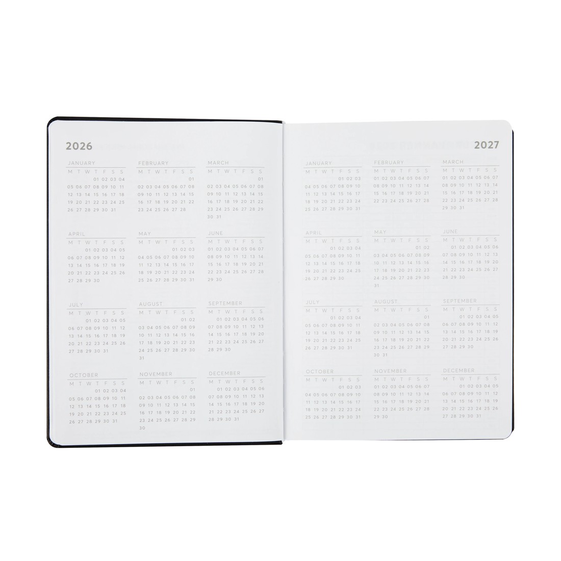 4 2026 Daily Diary - Black, 4 of 8