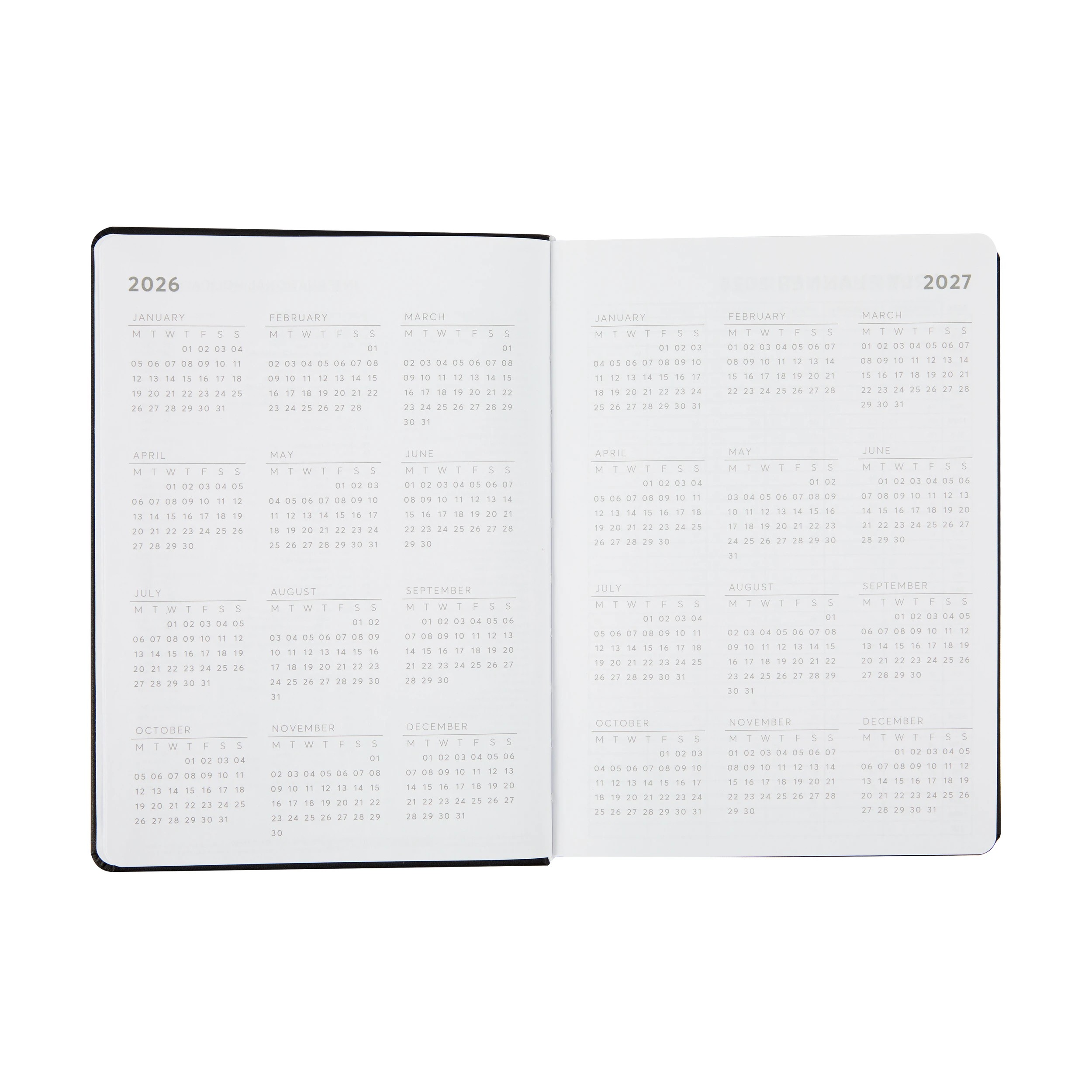 4 2026 Daily Diary - Black, 4 of 8