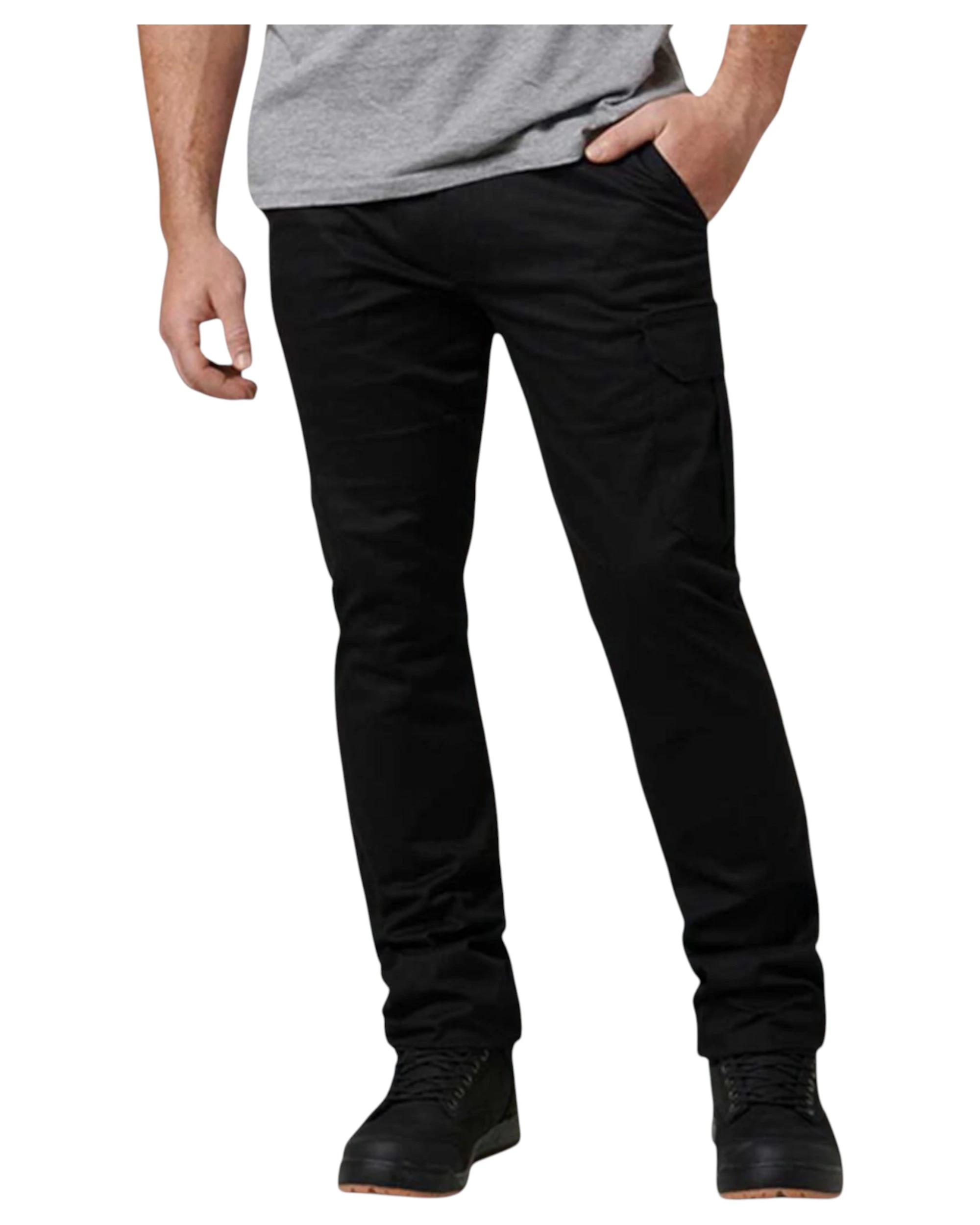 1 Hard Yakka 2 Pack Mens Core Basic Stretch Cargo Pant BLACK, 1 of 5