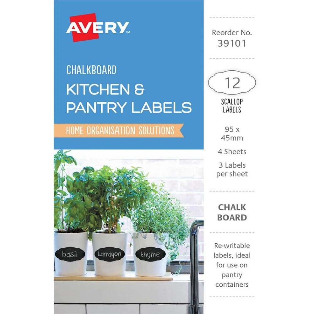 1 Avery Scallop Chalkboard Labels Black 12 Pack, 1 of 2