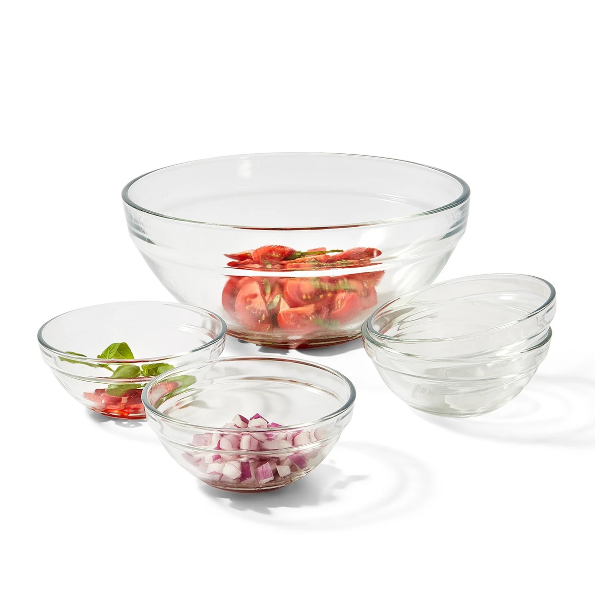 1 Set of 5 Glass Mixing and Prep Bowls, 1 of 10