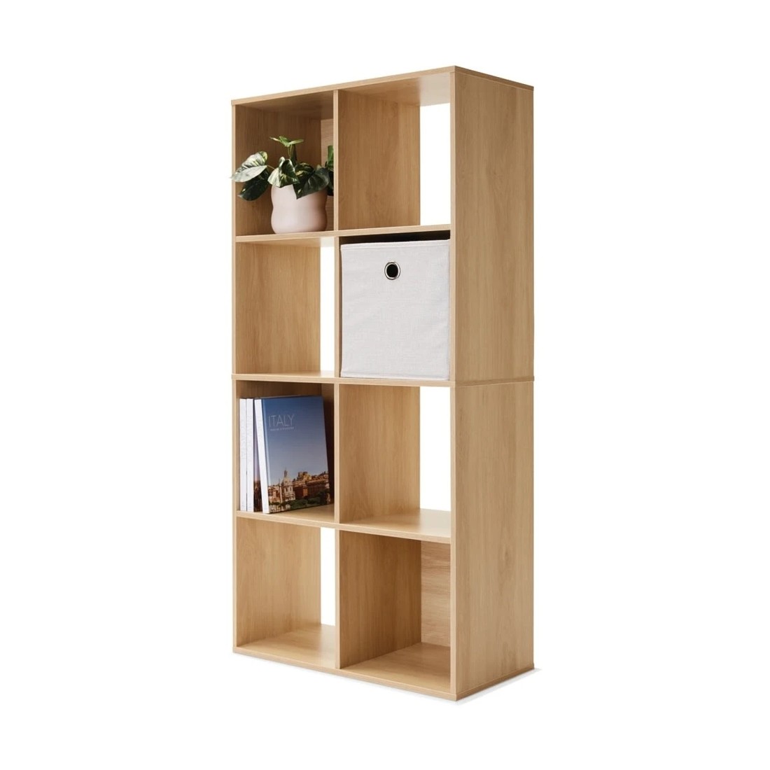 3 8 Cube Display Storage Unit - Oak, 3 of 4