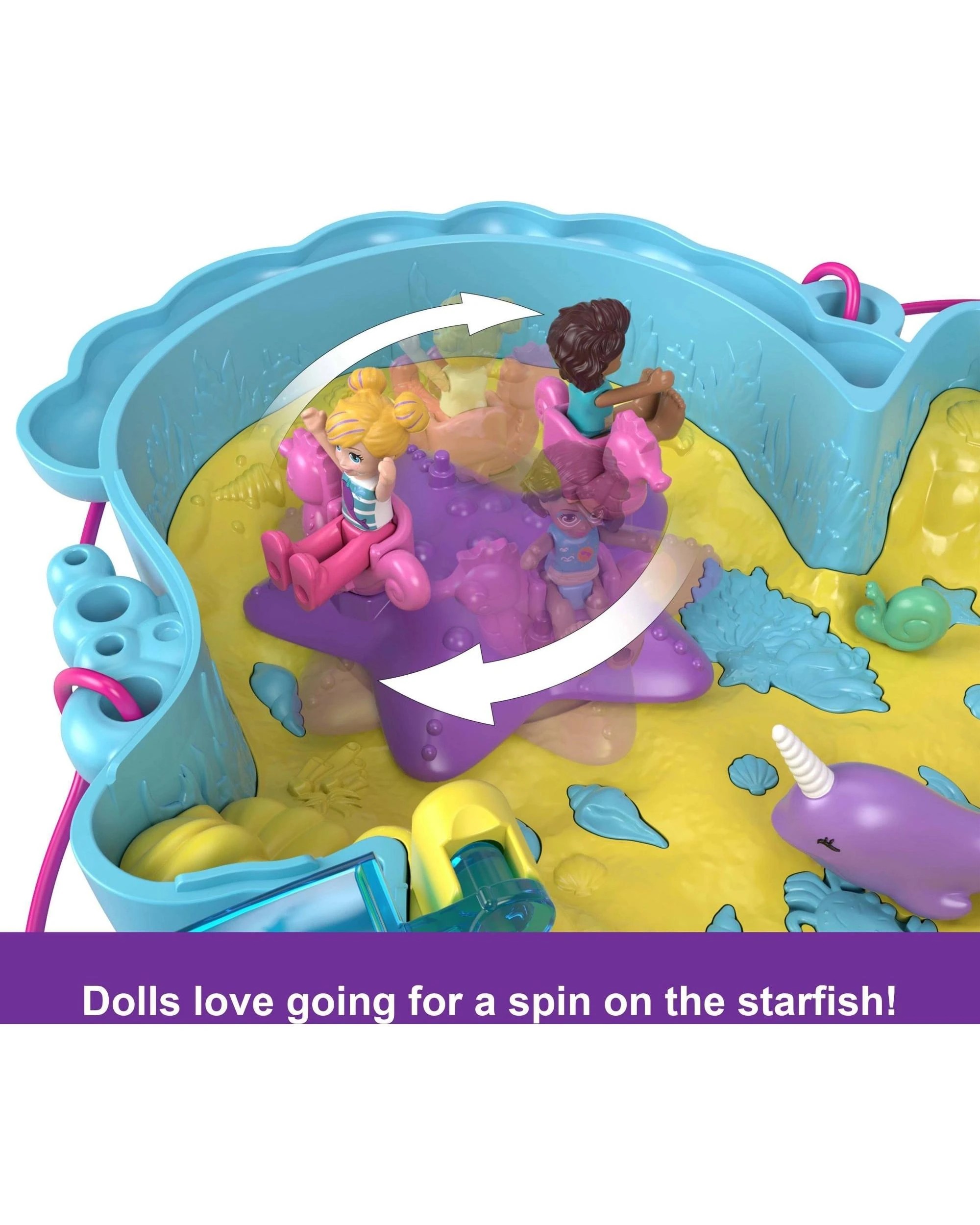5 Polly Pocket 35th Anniversary Daddy and Me Seahorse Purse and Accessories Playset, 5 of 5