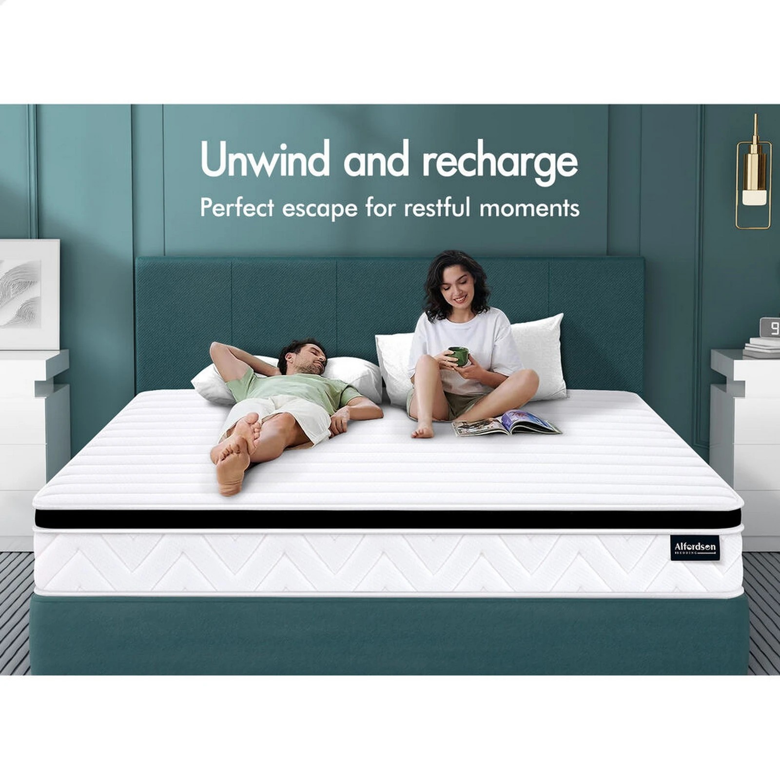 8 Alfordson Mattress 17CM Euro Top Spring Foam Bedding Medium Firm - Single Bed, 8 of 10