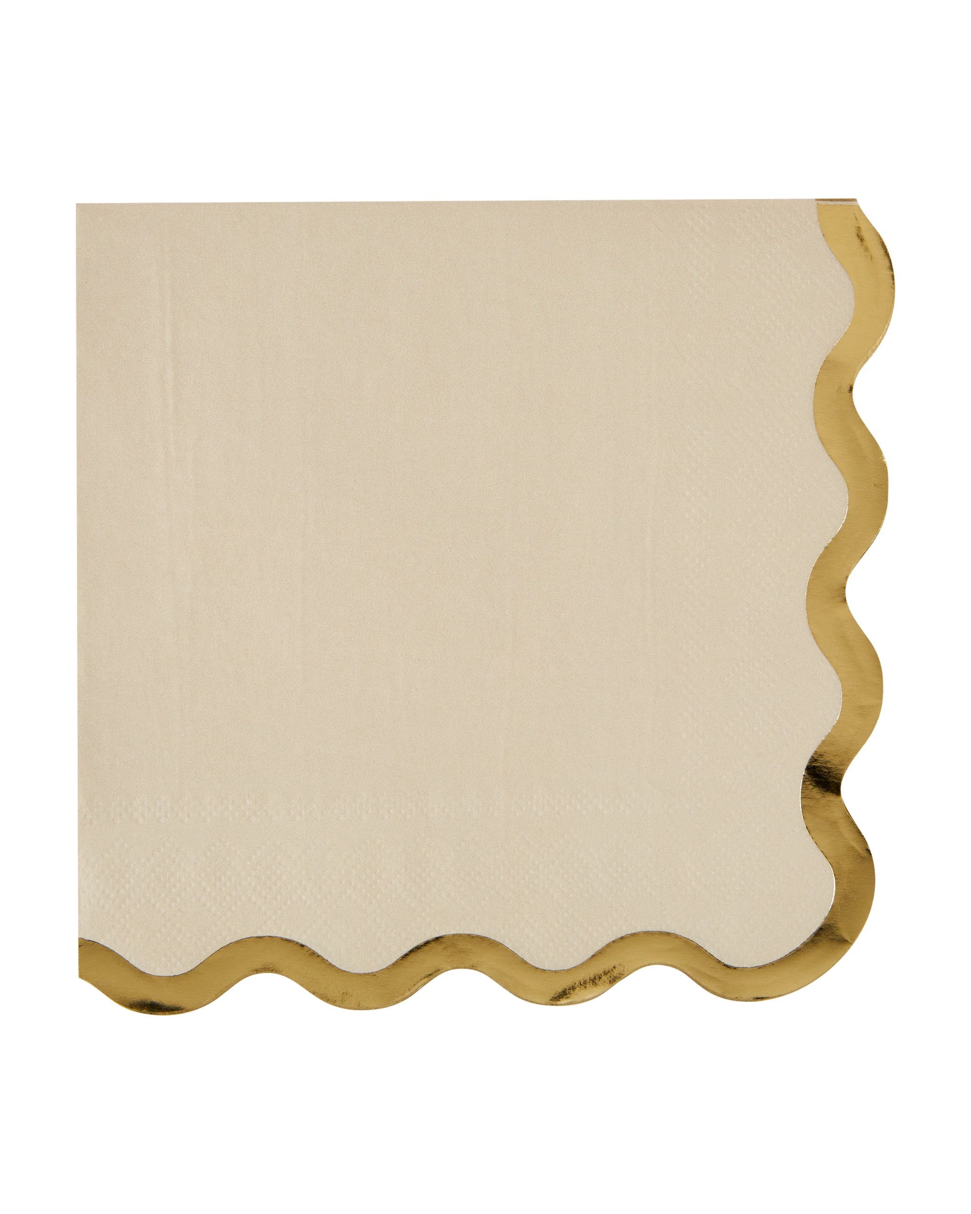 1 20 Piece Metallic Wavy Paper Napkins, 1 of 5