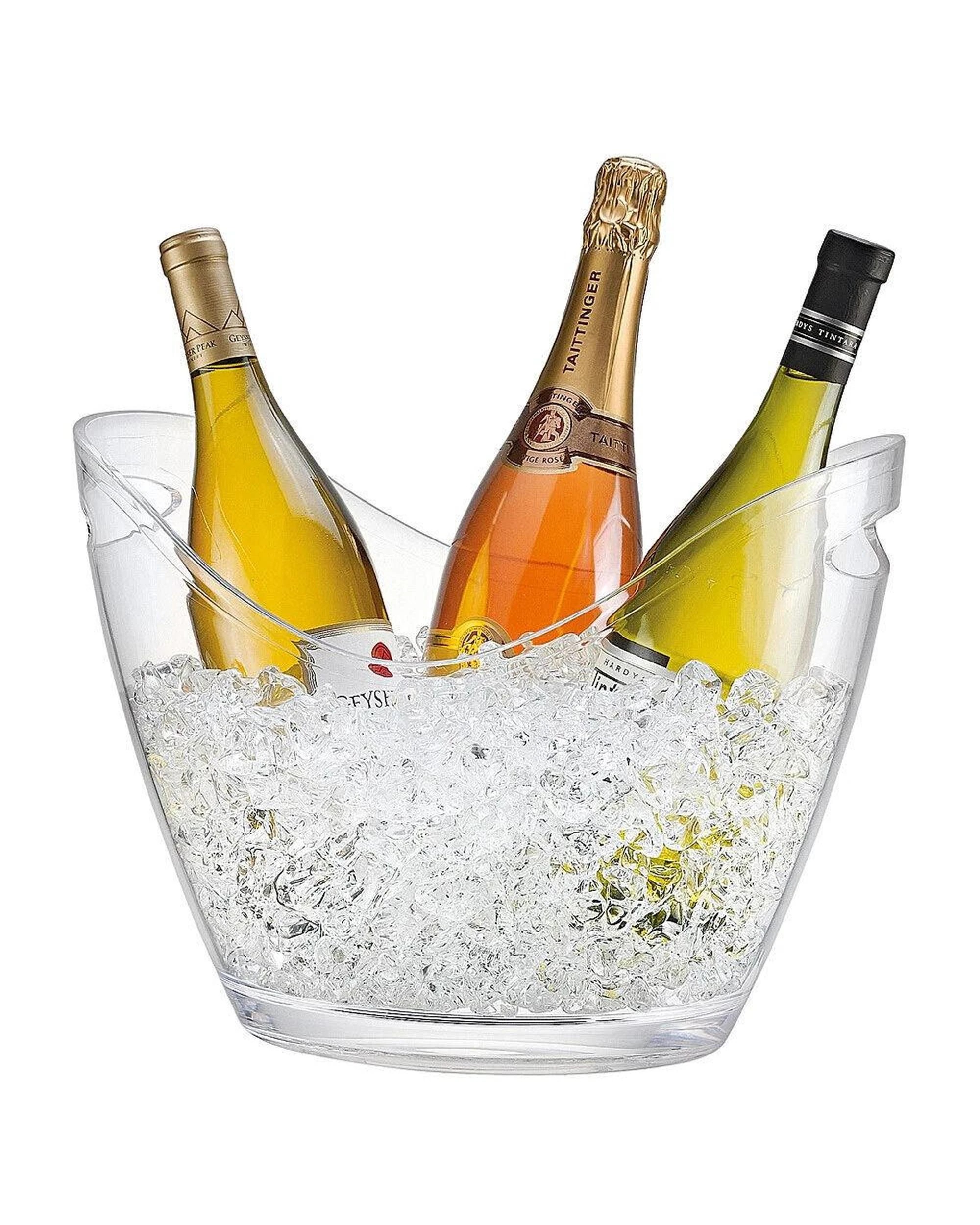 2 Serroni Vino Gondola Drinks Tub Set of 2  6.8L - Clear, 2 of 2