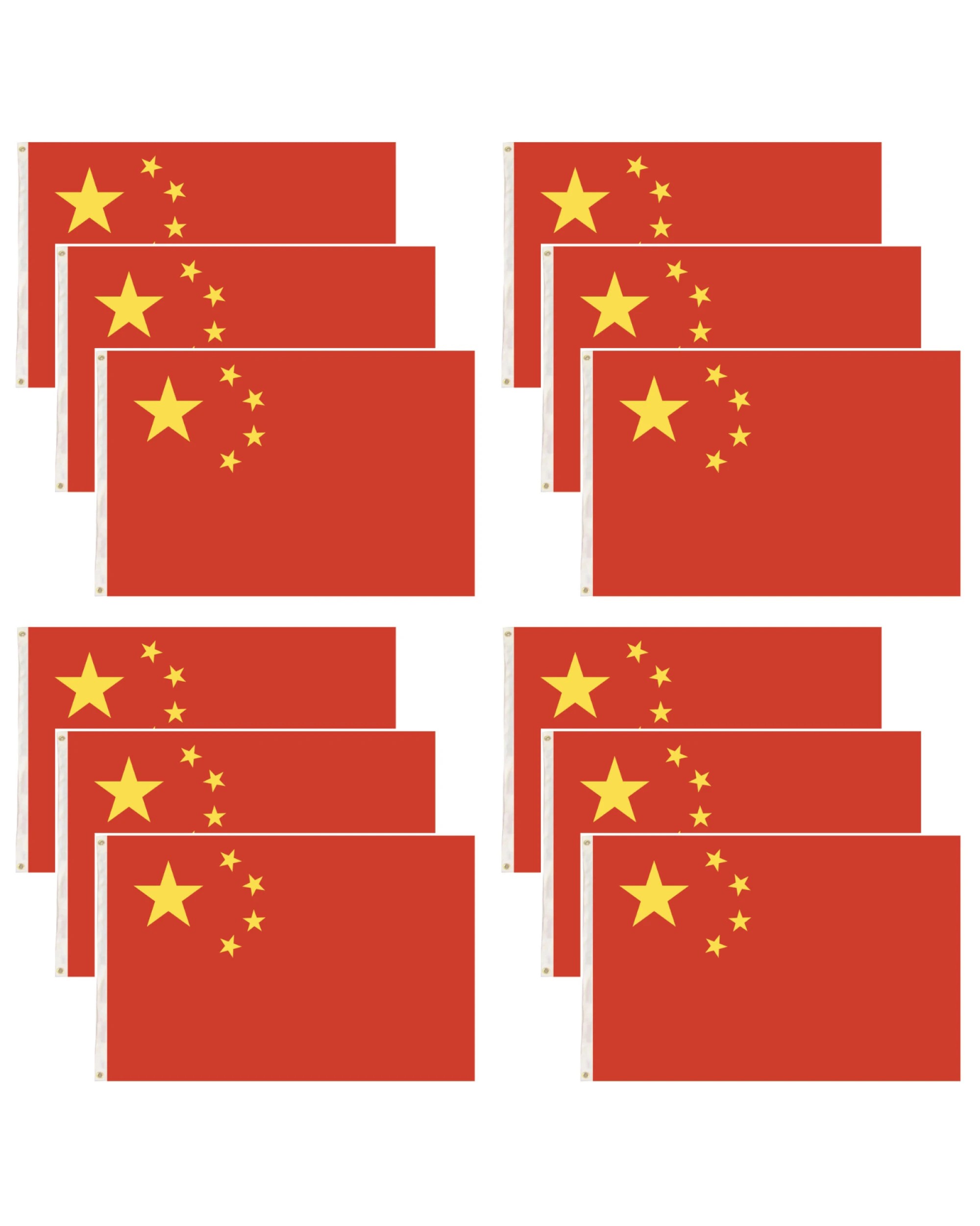 1 BR Costumes China Country Flag Chinese National 12 Pack, 1 of 2