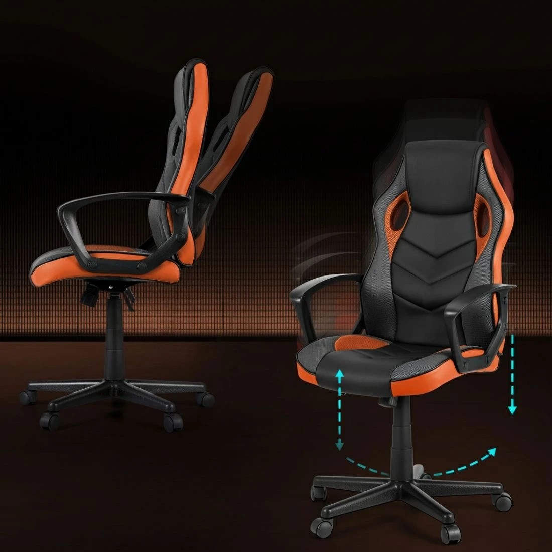 5 Artiss Gaming Office Chair Computer Chairs Orange - Orange, 5 of 6