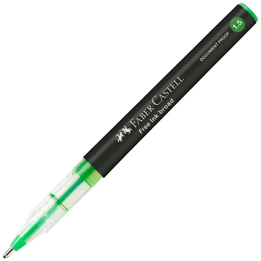 3 Faber Castell Free Ink Rollerball Pen 1.5 mm Light Green, 3 of 4