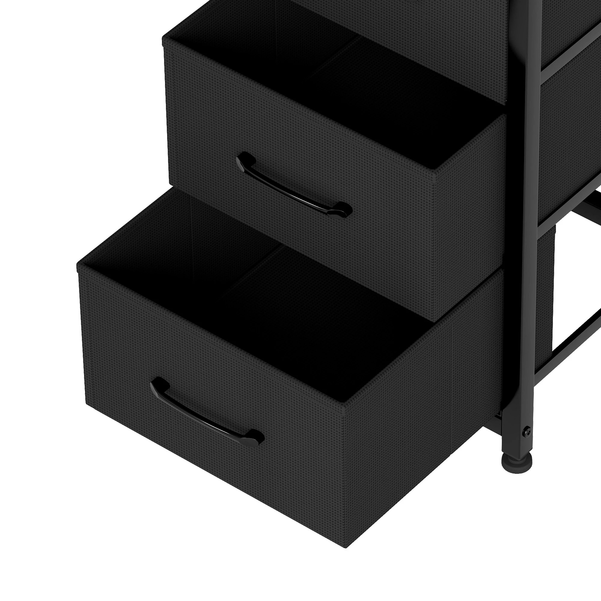 4 Levede  L-shaped Computer Desk with Drawers - Black, 4 of 9