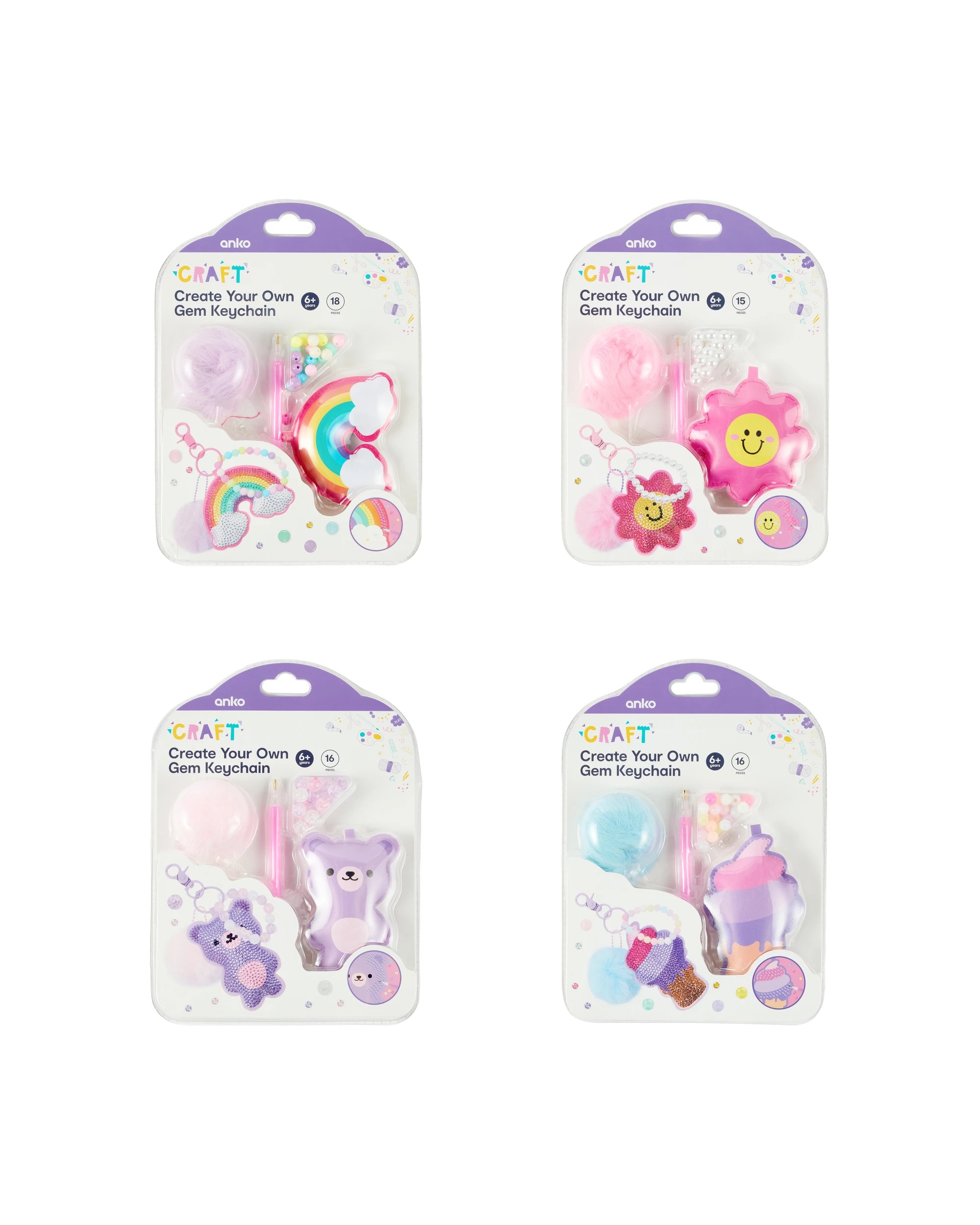 1 Create Your Own Gem Keychain - Assorted, 1 of 3