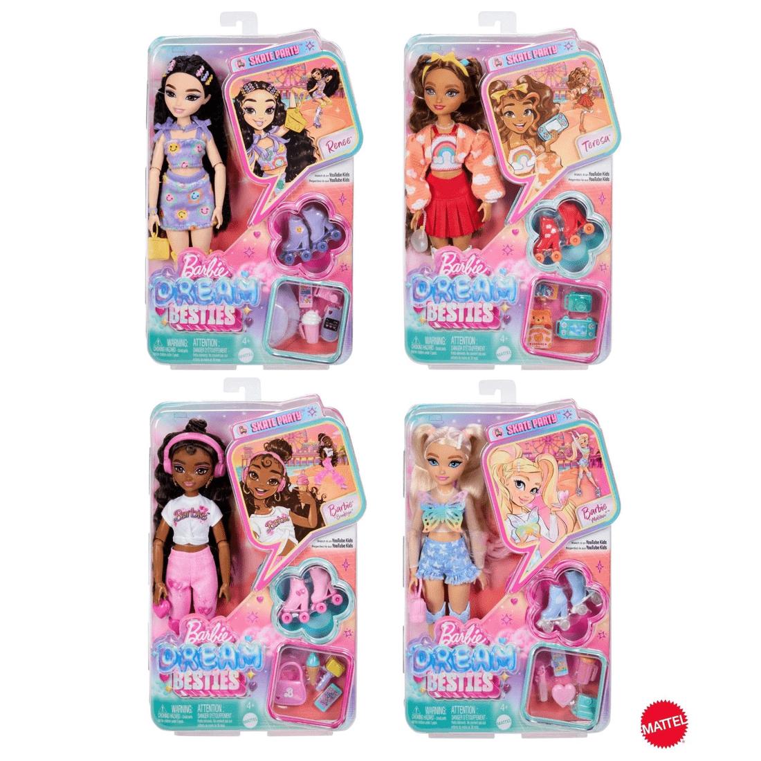 1 Mattel Barbie Dream Besties Roller Skating Fashion Doll – Assorted* - Multi, 1 of 10