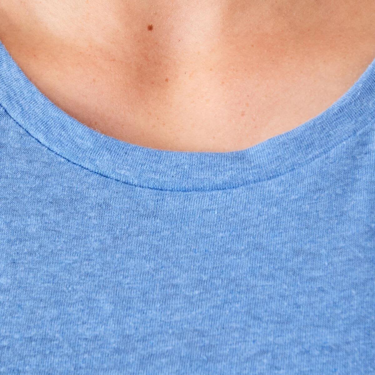 5 Linen Blend Extended Sleeve Tee Blu Marine, 5 of 6