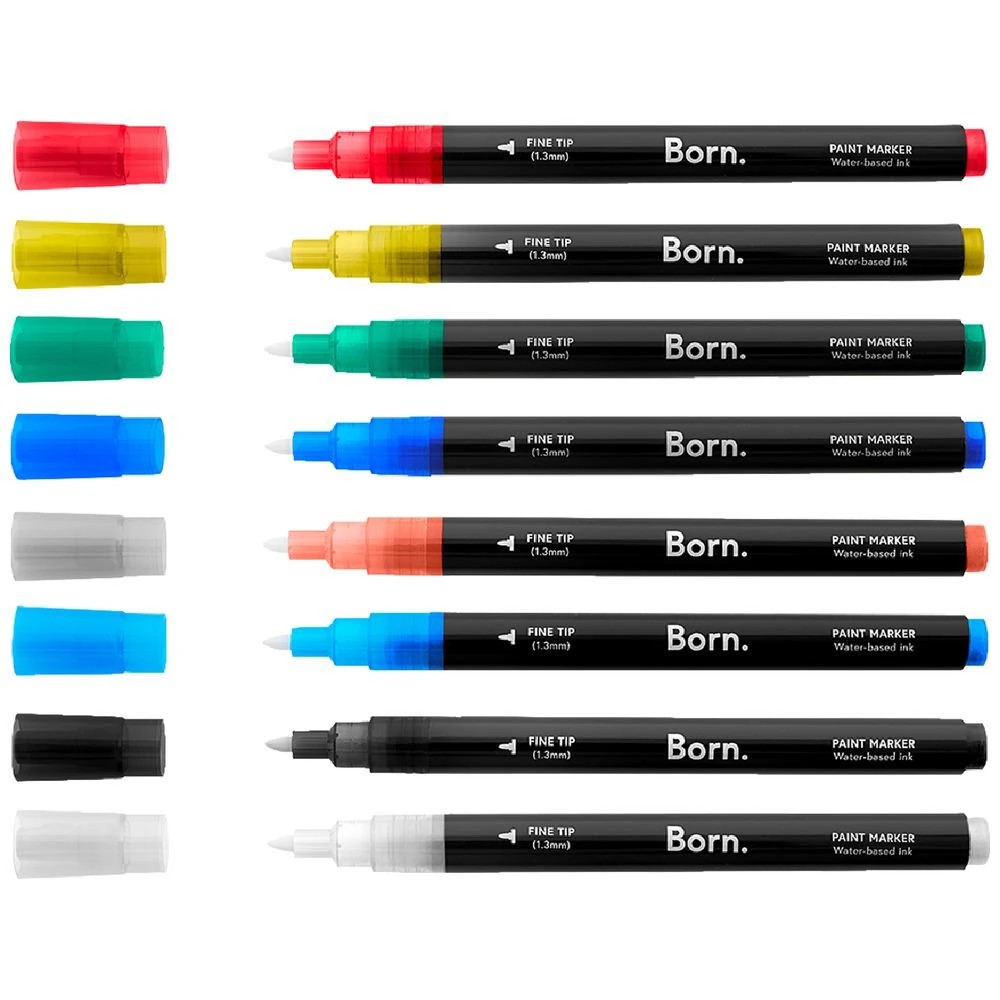 4 Born Acrylic Paint Marker 1.3mm Classics 8 Pack, 4 of 4
