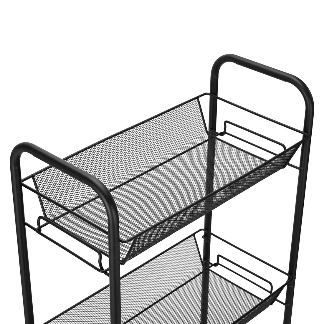 4 Slim Line Metal Trolley Black, 4 of 8