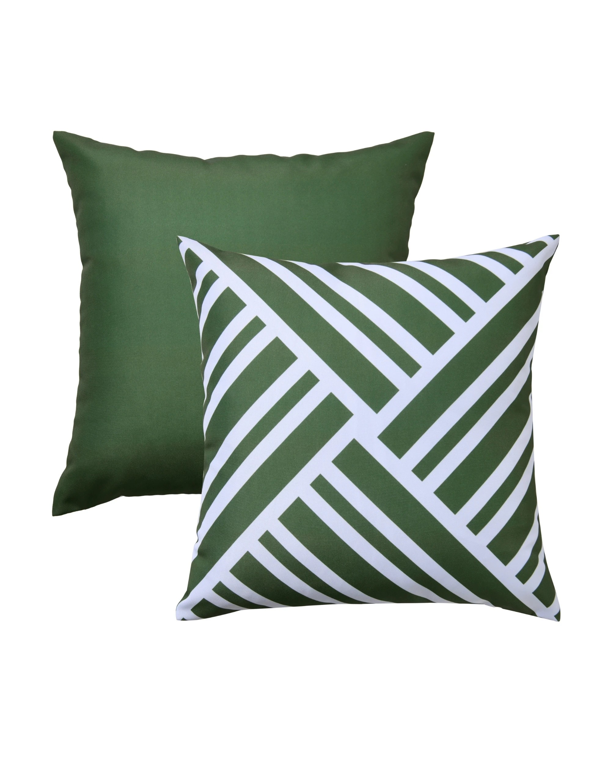 5 Vibes Sol Stripes Printed Outdoor Cushion 50x50cm - Olive, 5 of 8