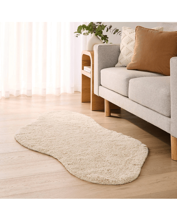 Puddle Rug - White, Small - 150cm x 80cm