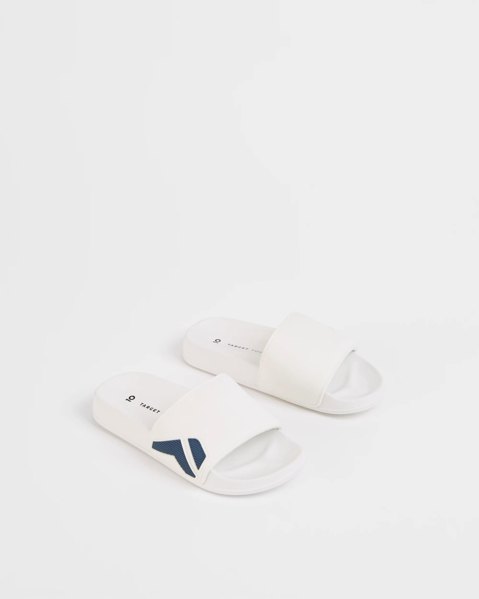 2 Target Youth Basic Comfort Slides WHITE, 2 of 3