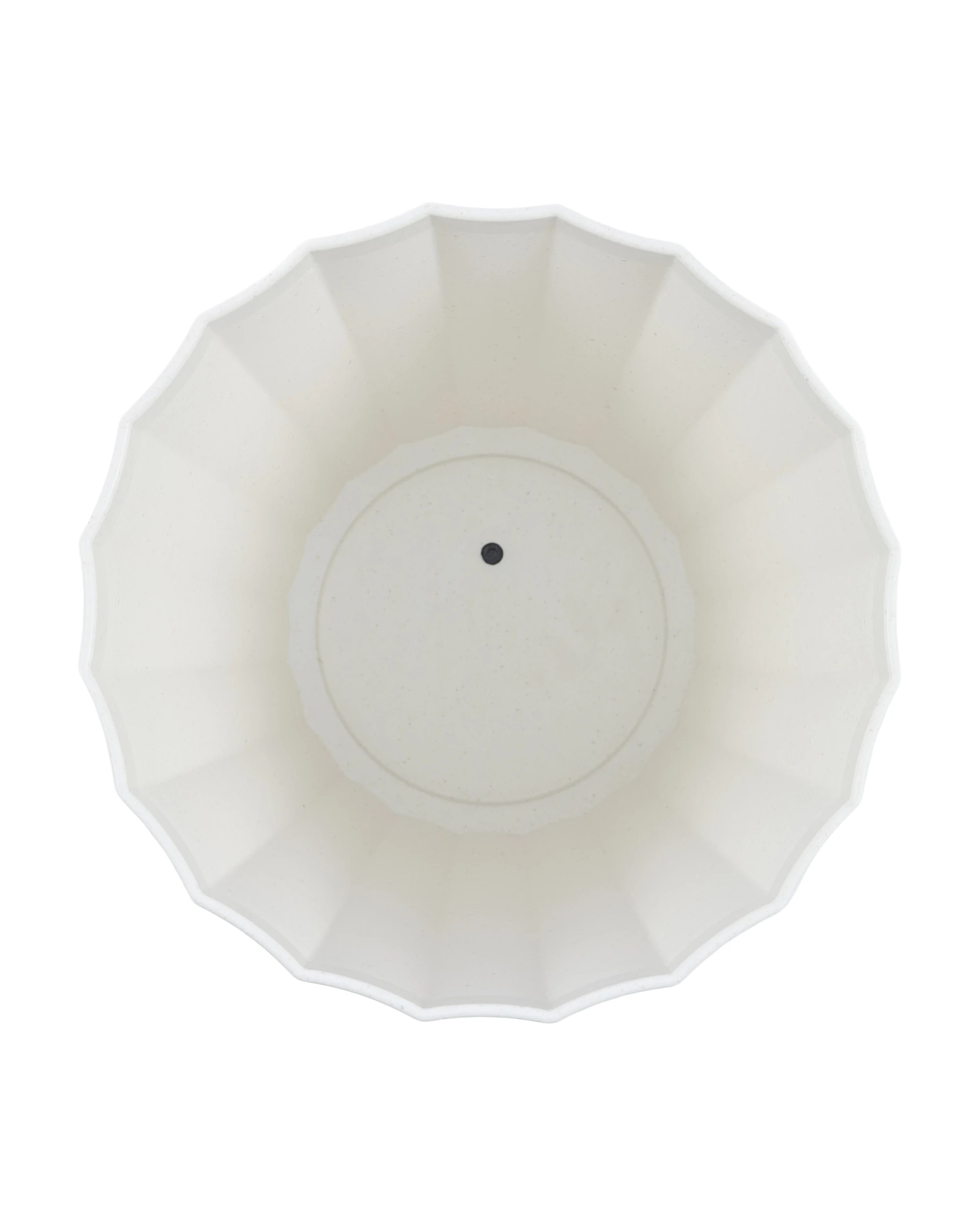 2 35cm Concave Plastic Pot - White, 2 of 3