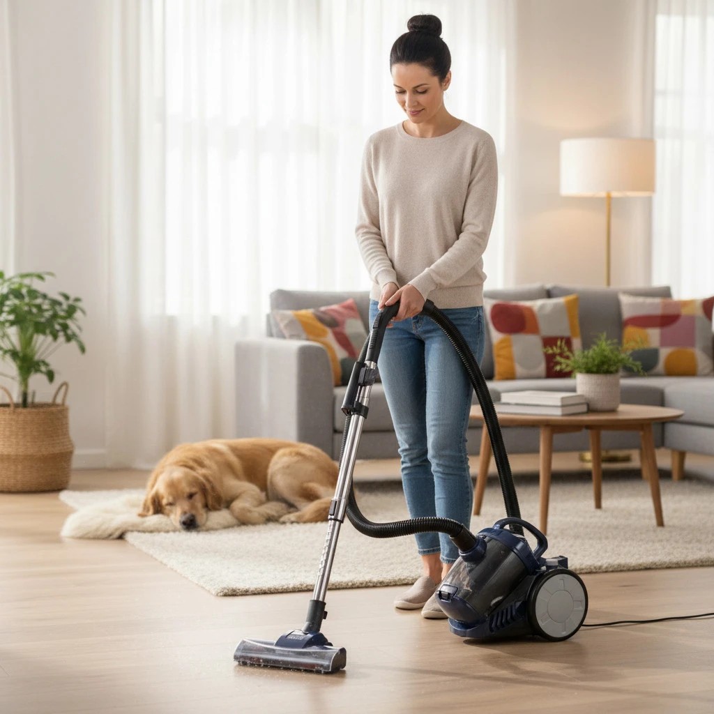 3 MyGenie Vortex Pet 1000W Canister Vacuum, HEPA, Strong Suction, Pet Hair - Blue, 3 of 6