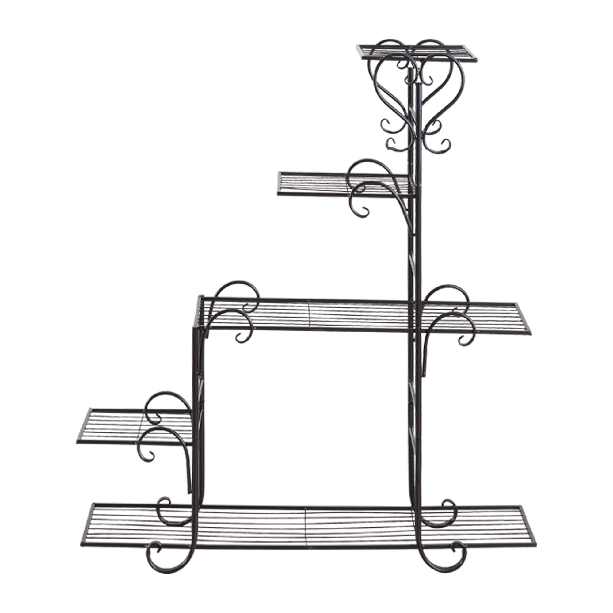 2 Levede Plant Stand Metal Black Flower Pot - Black, 2 of 6