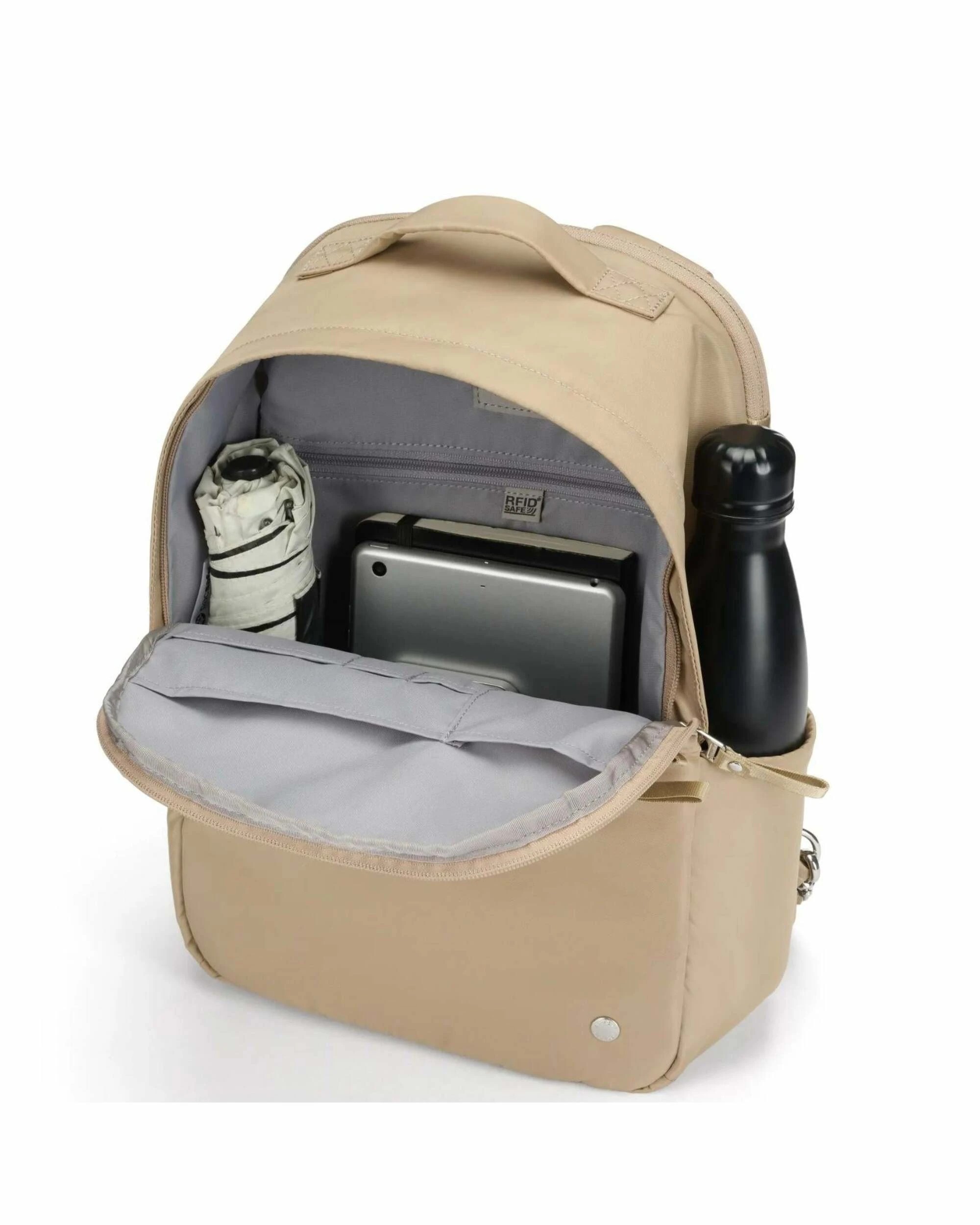 4 PacSafe W Anti-Theft Laptop Backpack - 13-Inch / 10L - Taupe - Brown, 4 of 4