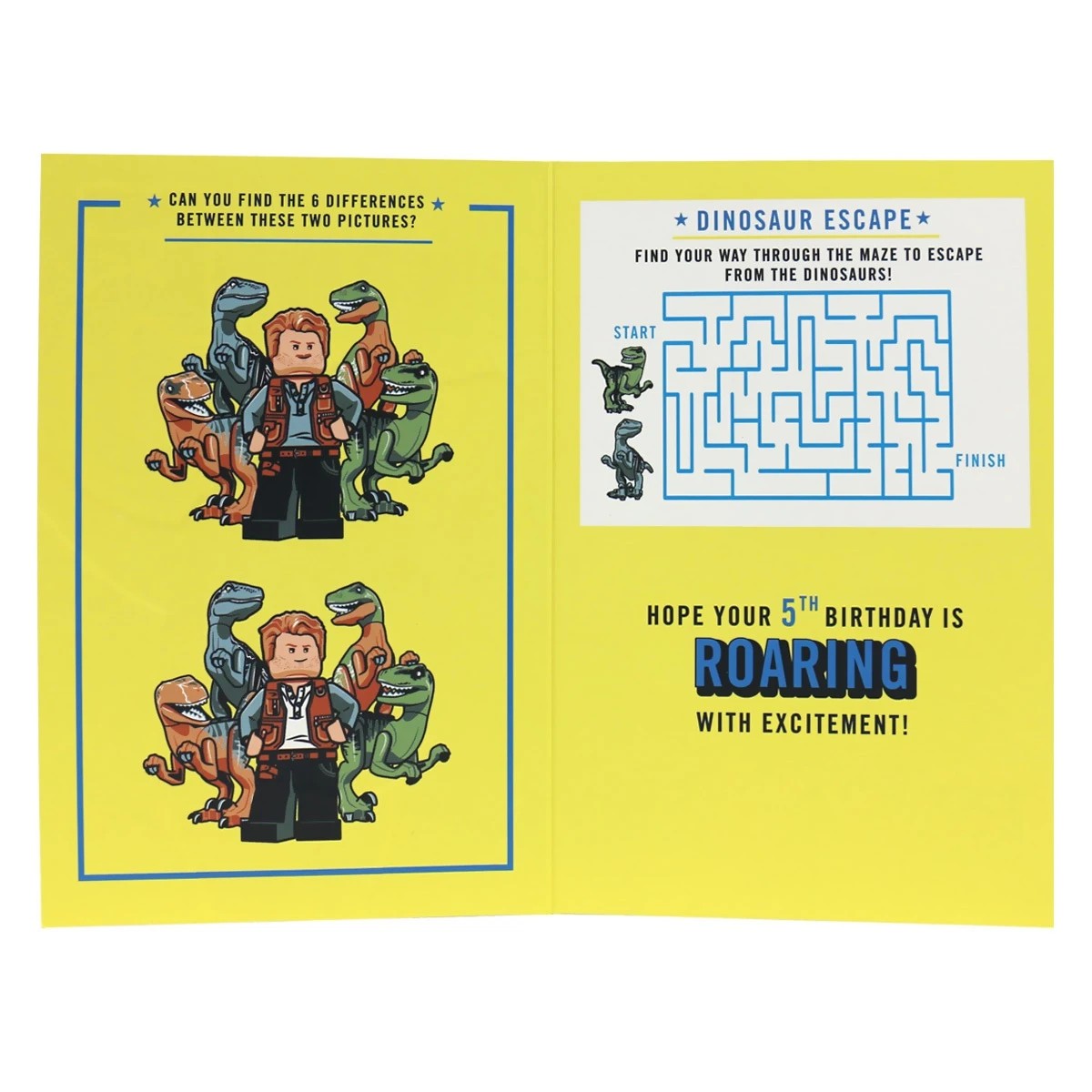 2 Connections from Hallmark LEGO Jurassic World 5th Birthday Activity Card - Roaring With Excitement, 2 of 3