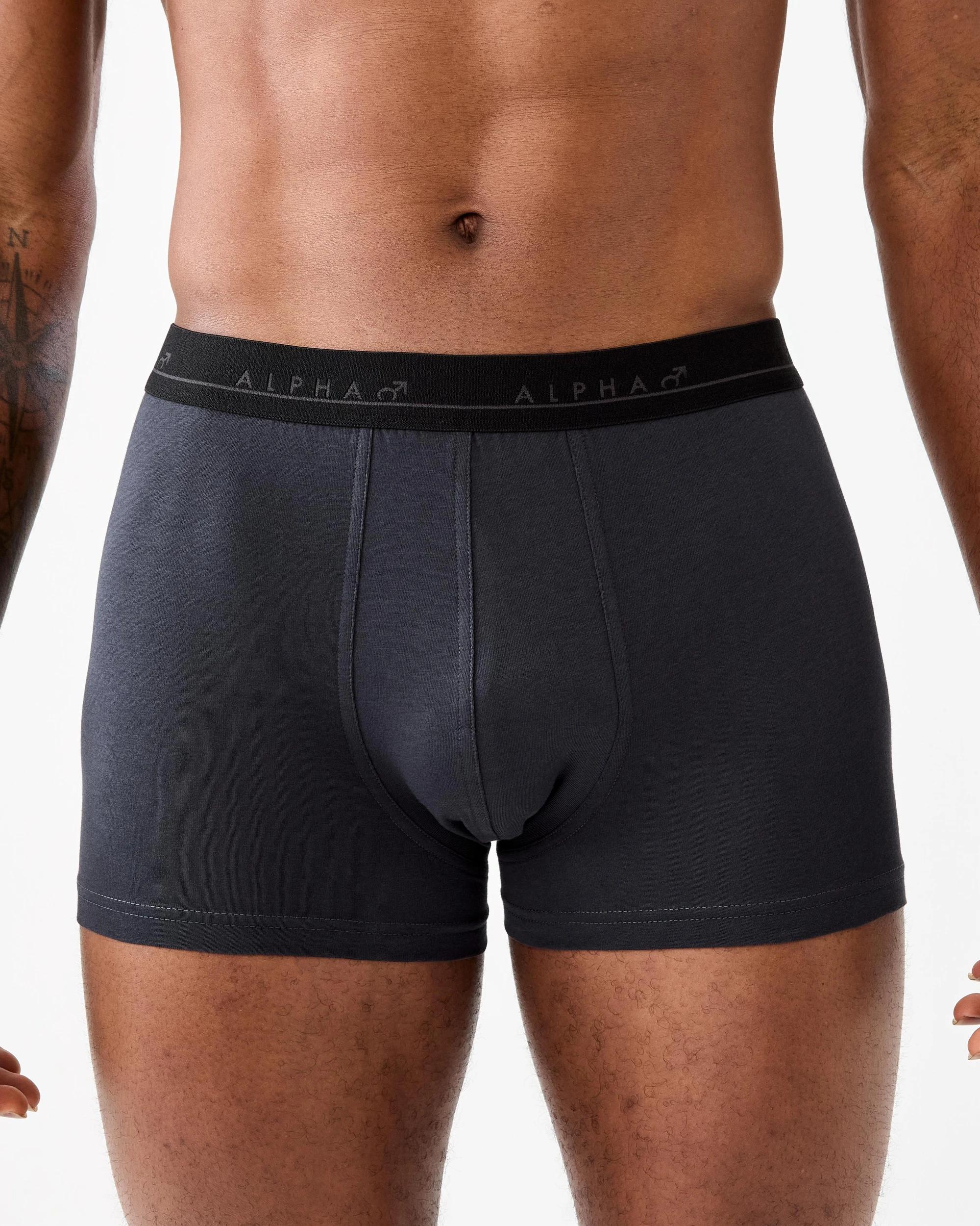 4 5 Pack Plain Trunks Navy Grey, 4 of 10
