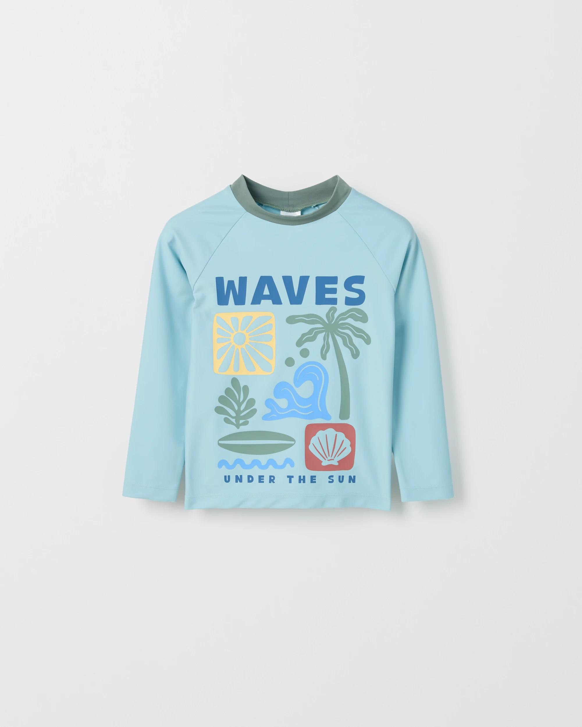 1 Target Kids Long Sleeve Swim Rash Vest BLUE, 1 of 2