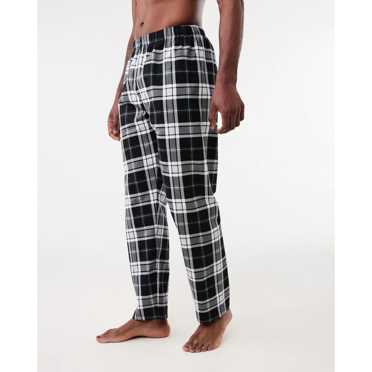 2 Flannel Sleep Pants Blk Check, 2 of 5