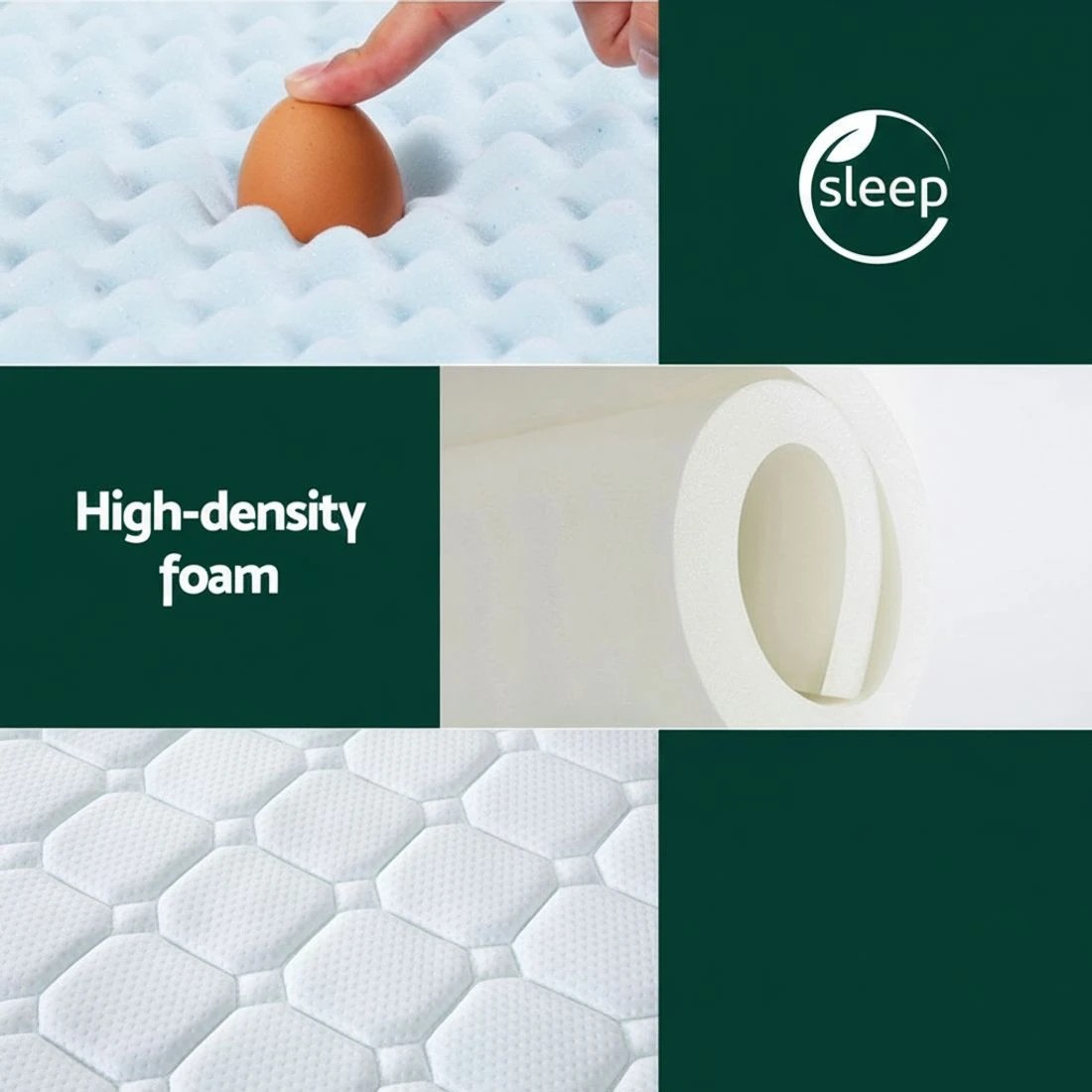 4 Giselle Mattress Cool Gel Foam 25cm Single - Single Bed - White, 4 of 4