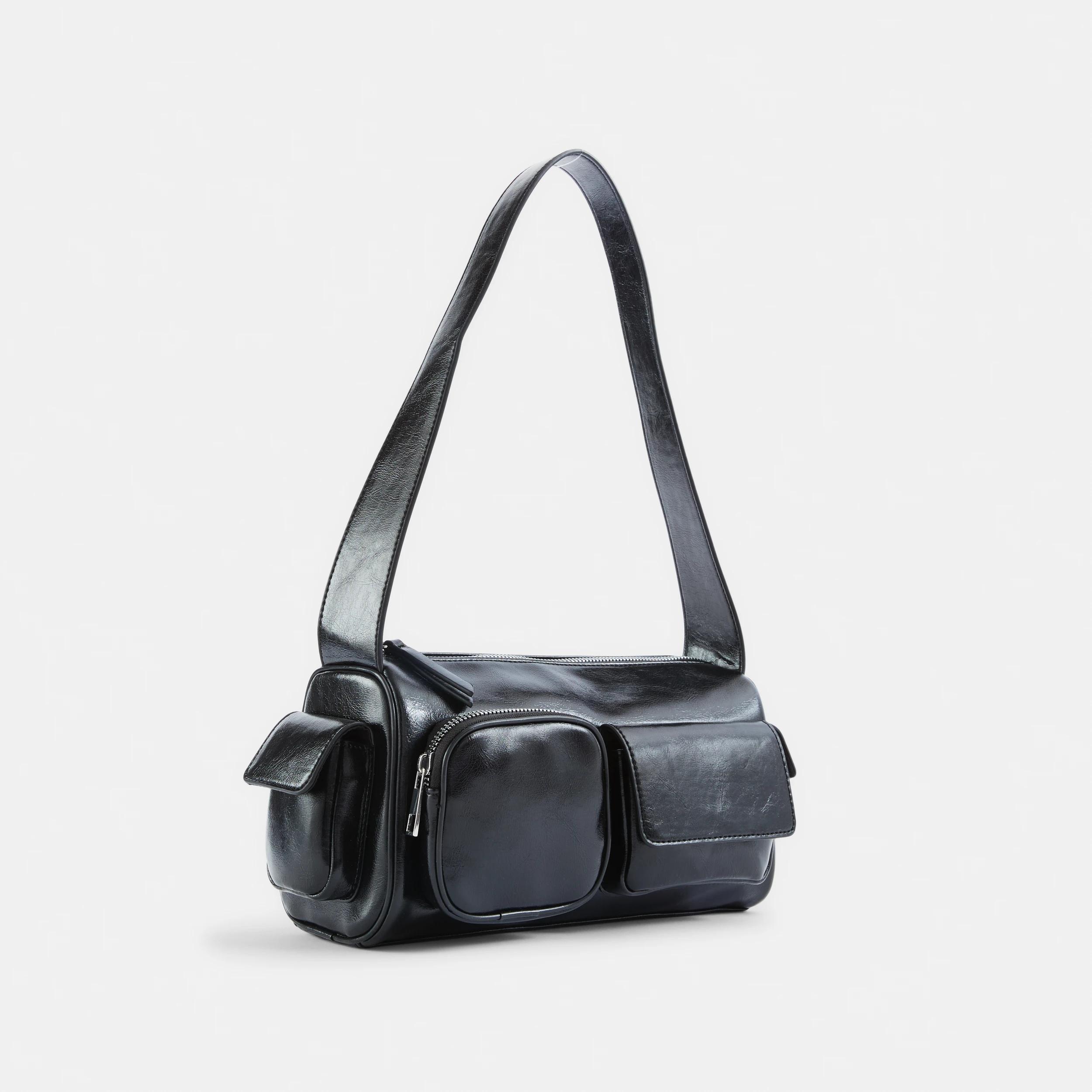 4 Multi Pocket Shoulder Bag Black, 4 of 8