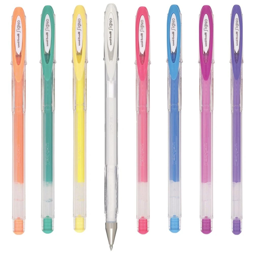 2 Uni-Ball Signo Gel Pens 0.7mm Angelic Assorted 8 Pack, 2 of 3