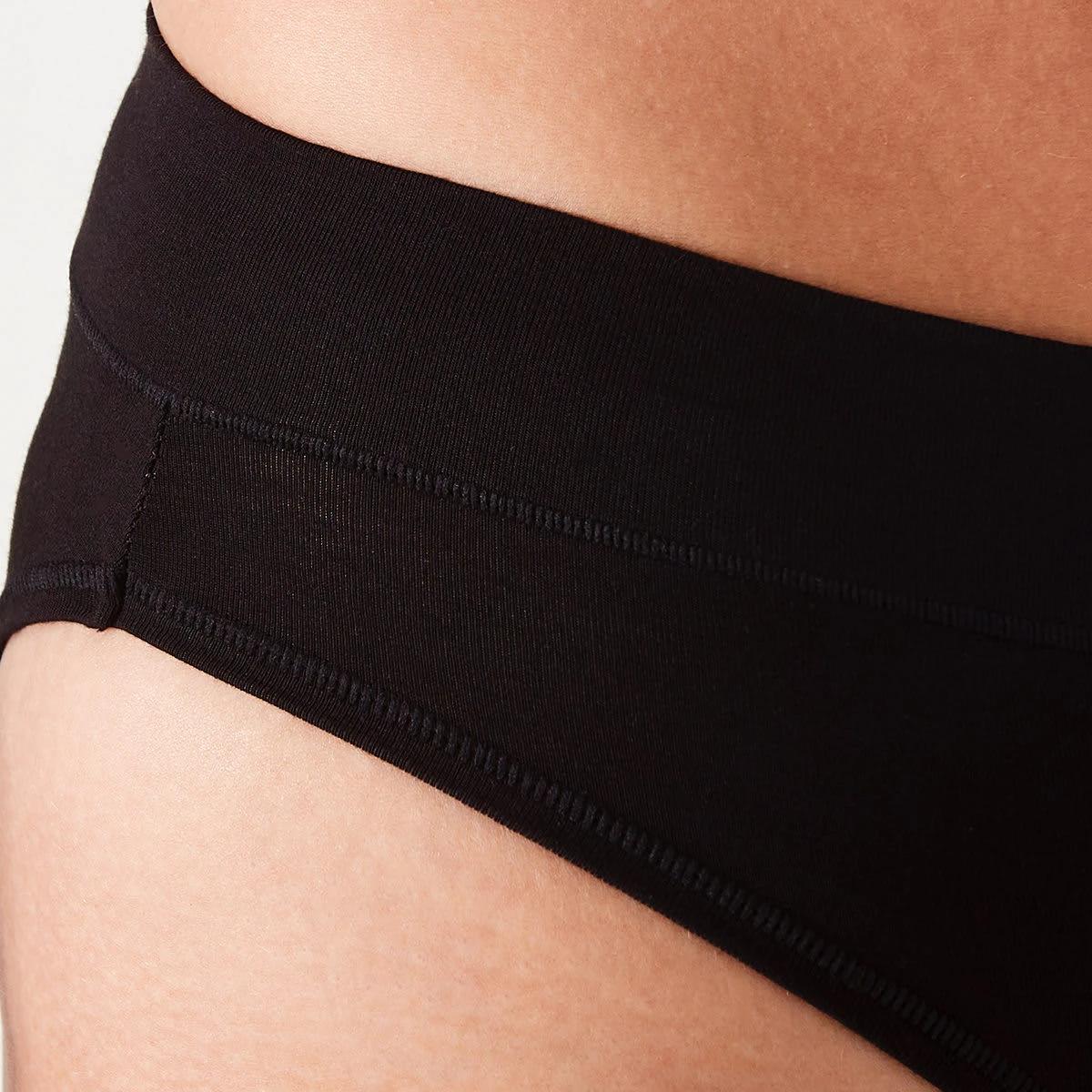 6 3 Pack Bamboo Blend Hi-Cut Briefs BLACK, 6 of 6
