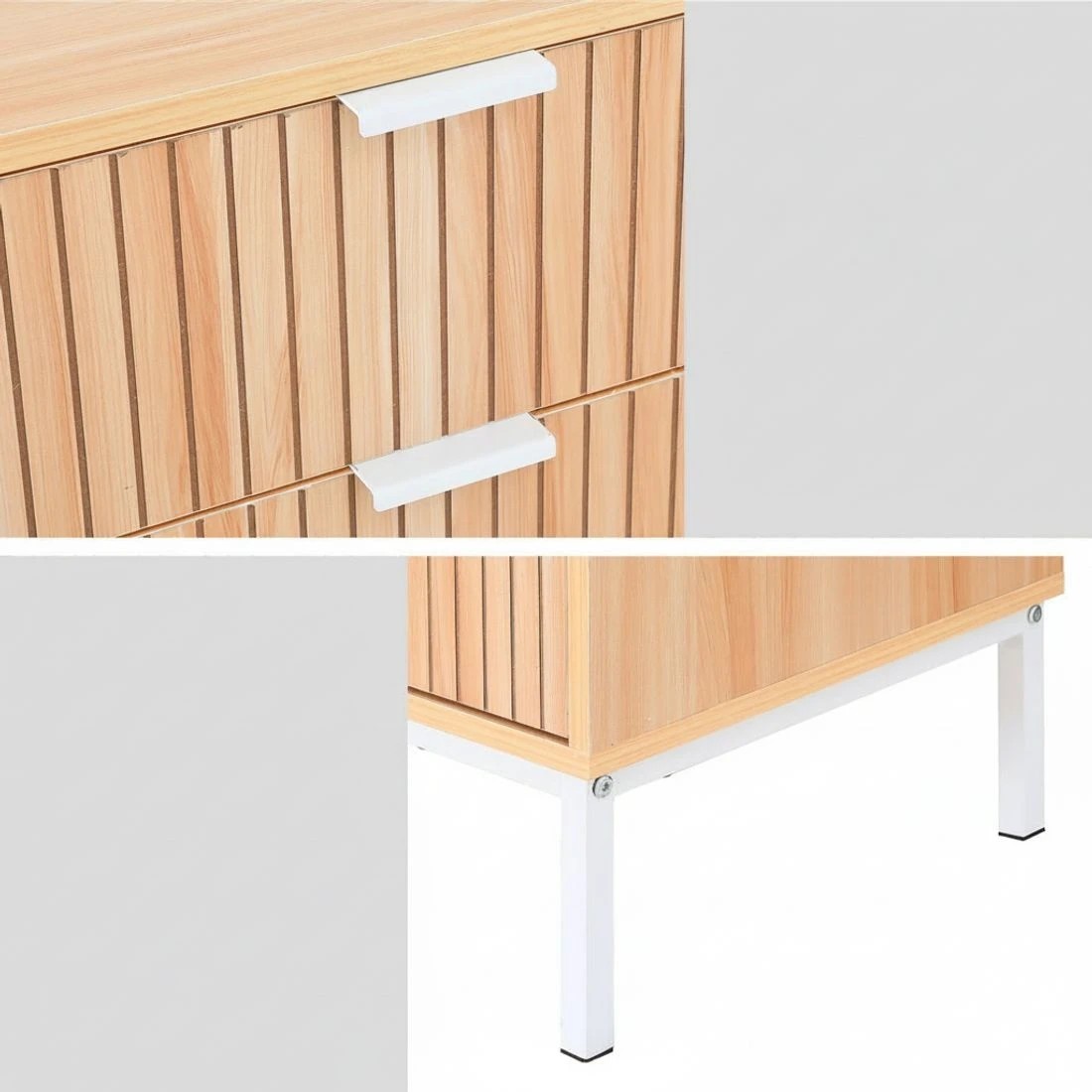 5 Artiss 3 Chest of Drawers - Natural, 5 of 5