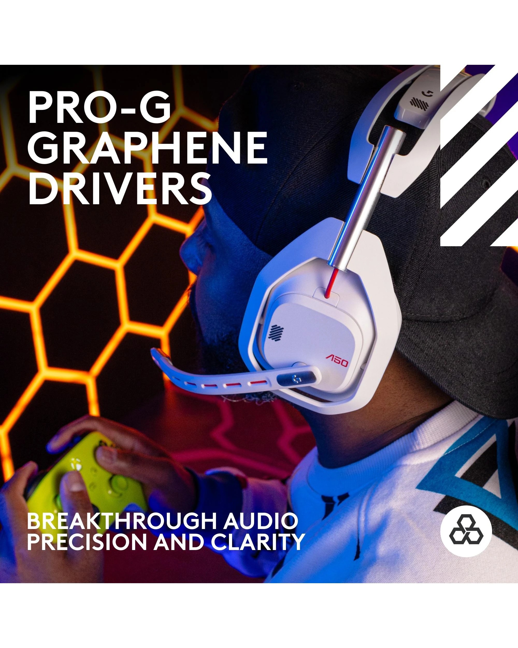 4 Logitech G Astro A50 LIGHTSPEED Wireless Gaming Headset + Base Station - White, 4 of 10