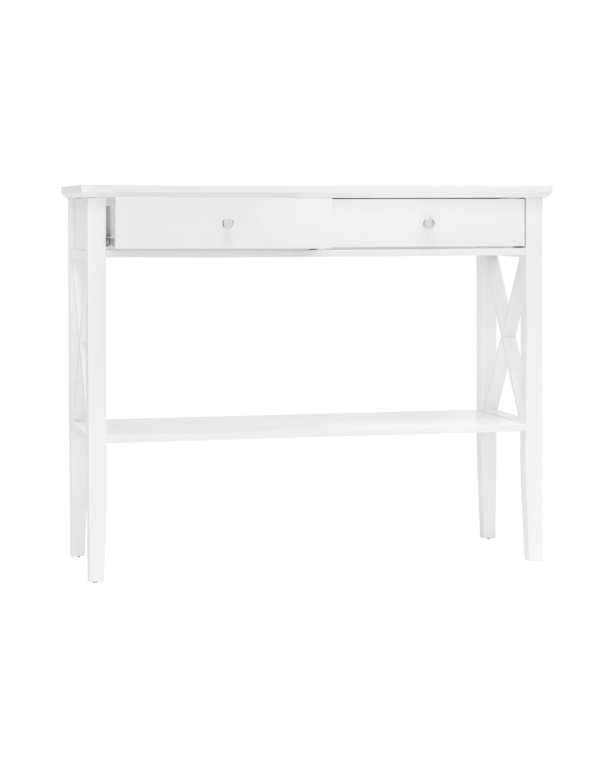 5 Alpine Bay Long Island Console Table 2 Drawer 100cm - White, 5 of 9