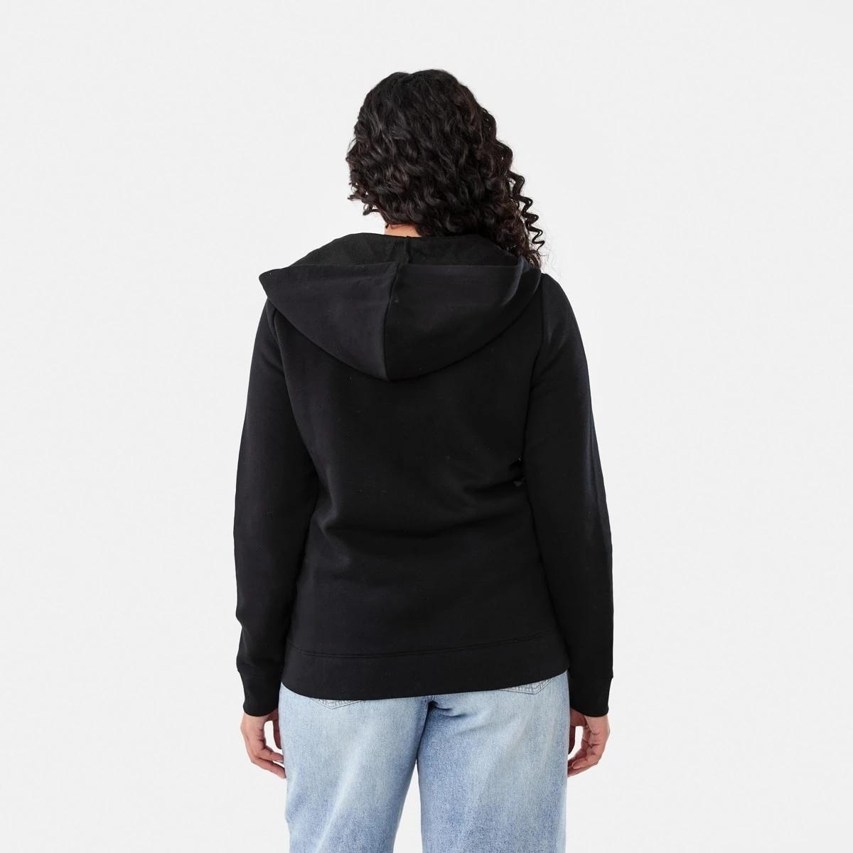 4 Long Sleeve Zip Through Hoodie Black, 4 of 7