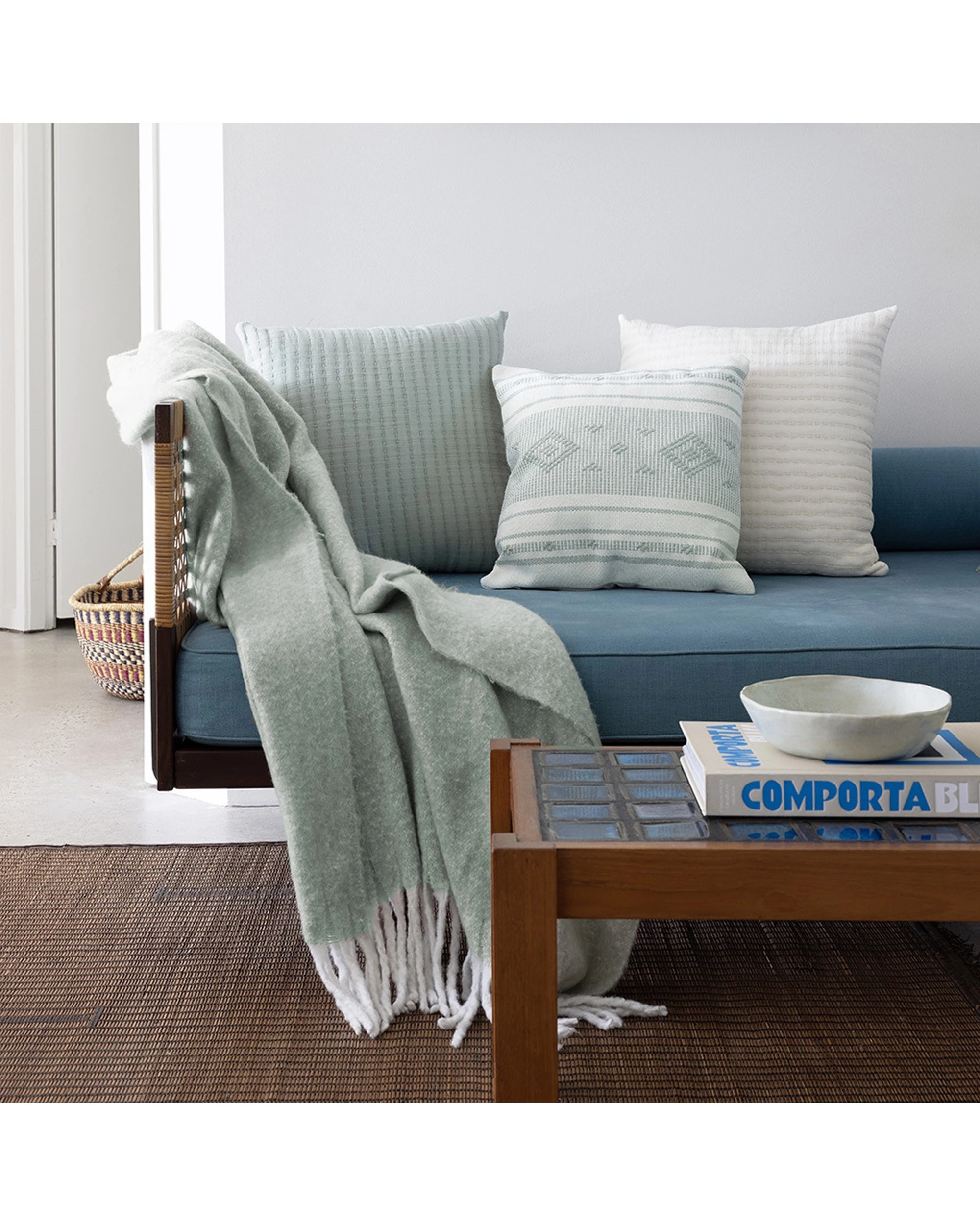 4 Bambury Nova Cotton Woven Square Cushion Ivory - White, 4 of 4