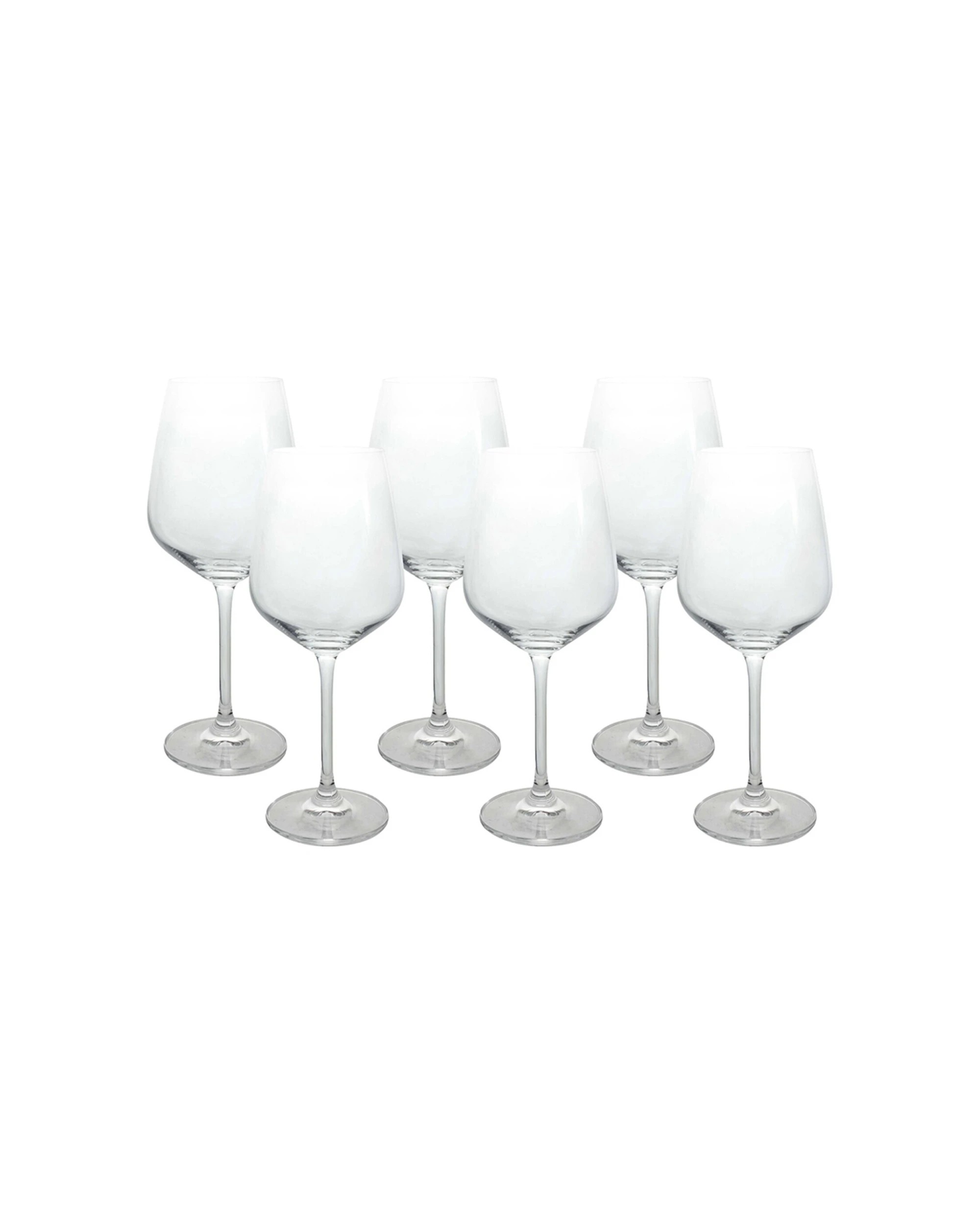 1 LVD 6pc Curve Stemmed Wine Glass Set 22.5cm 518ml - Clear, 1 of 1