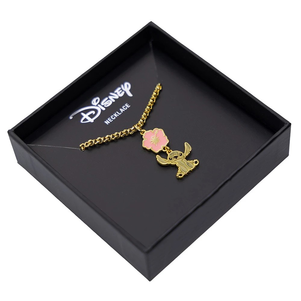 3 Disney - Lilo & Stitch (2025) - Stitch Flower Necklace - Gold,Pink, 3 of 3