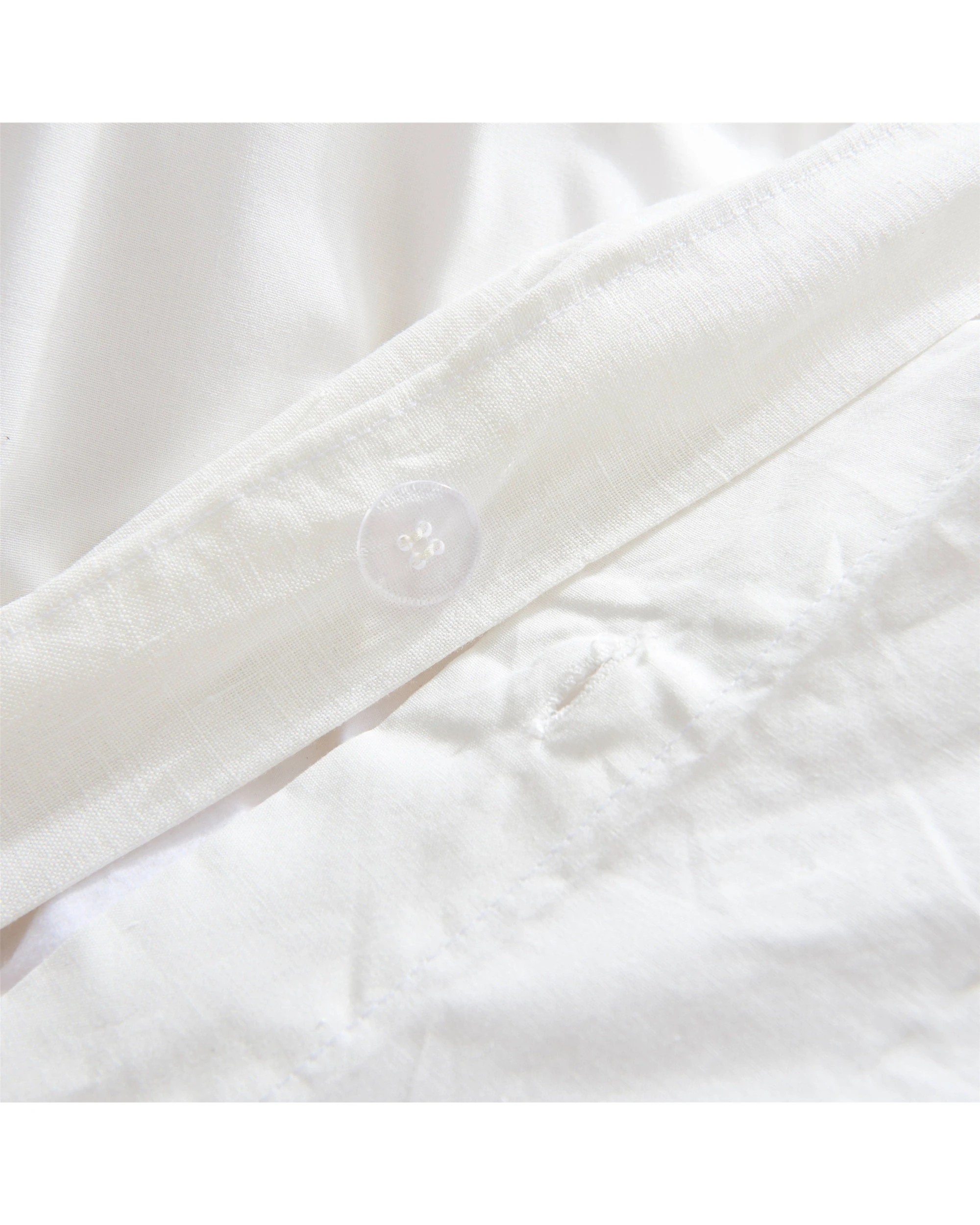 5 Cotton More Vintage Wash Linen Quilt Cover Set Single Off - White, 5 of 6