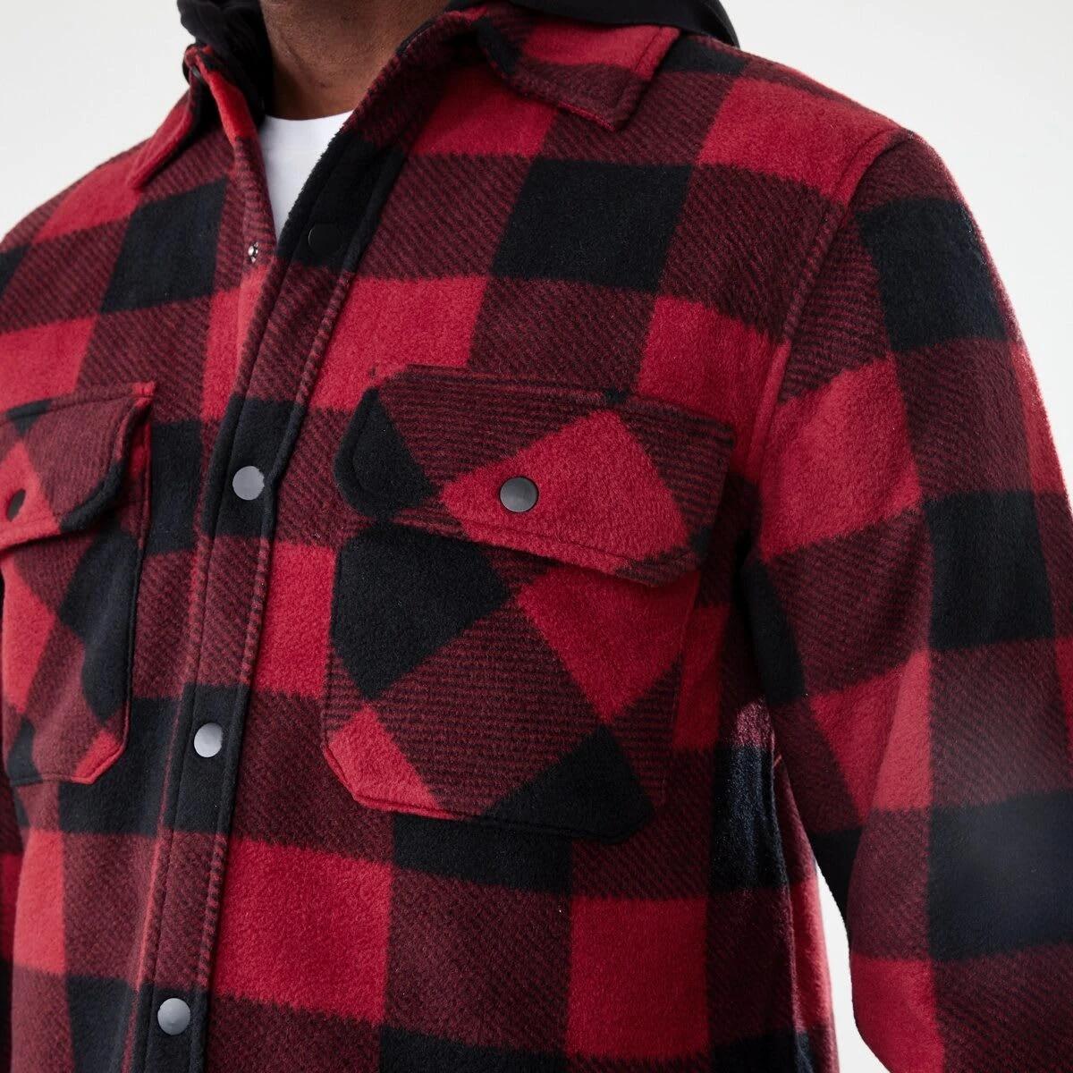 7 Workwear Padded Industrial Jacket Red Check, 7 of 8