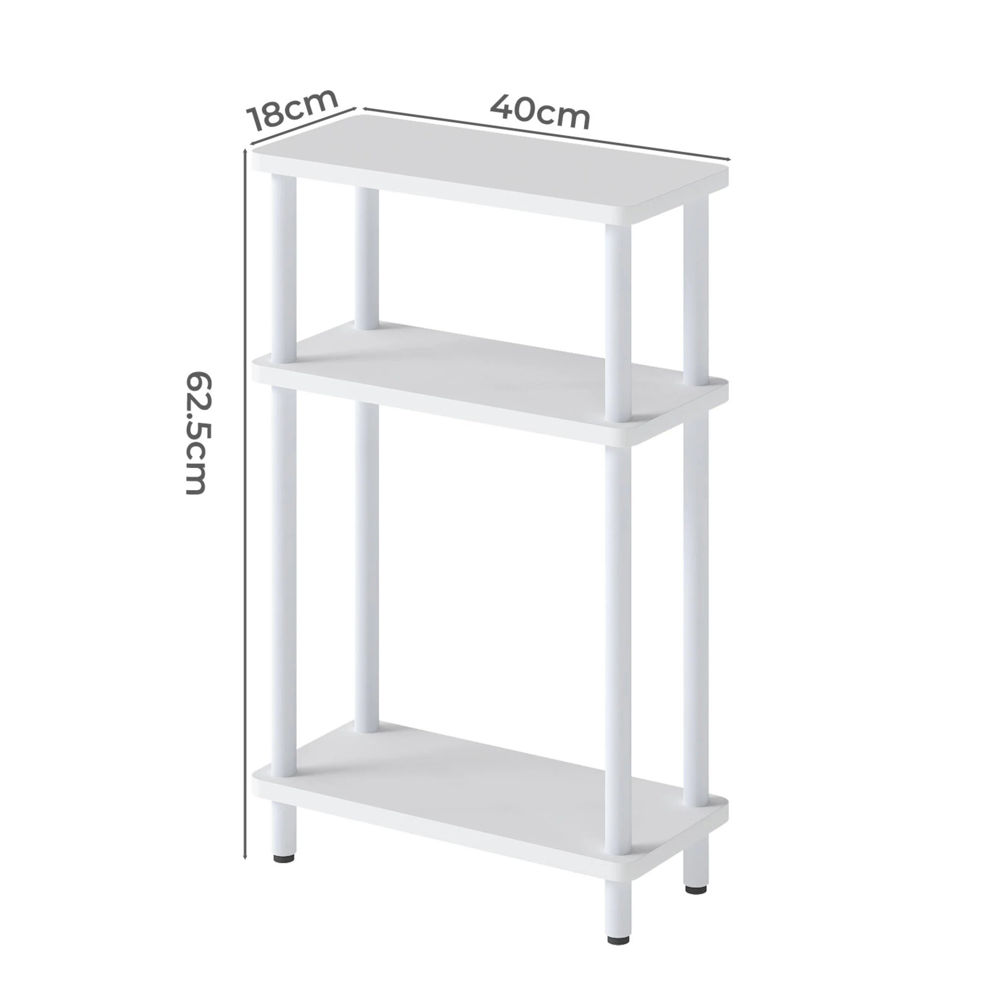 3 Levede 3‑Tier Side Table - White, 3 of 9