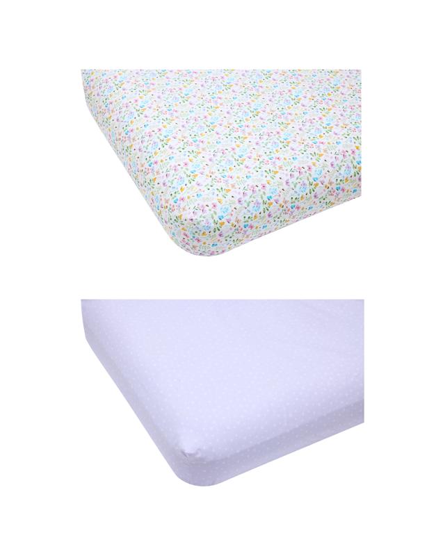 2 Pack Organic Cotton Fitted Cot Sh