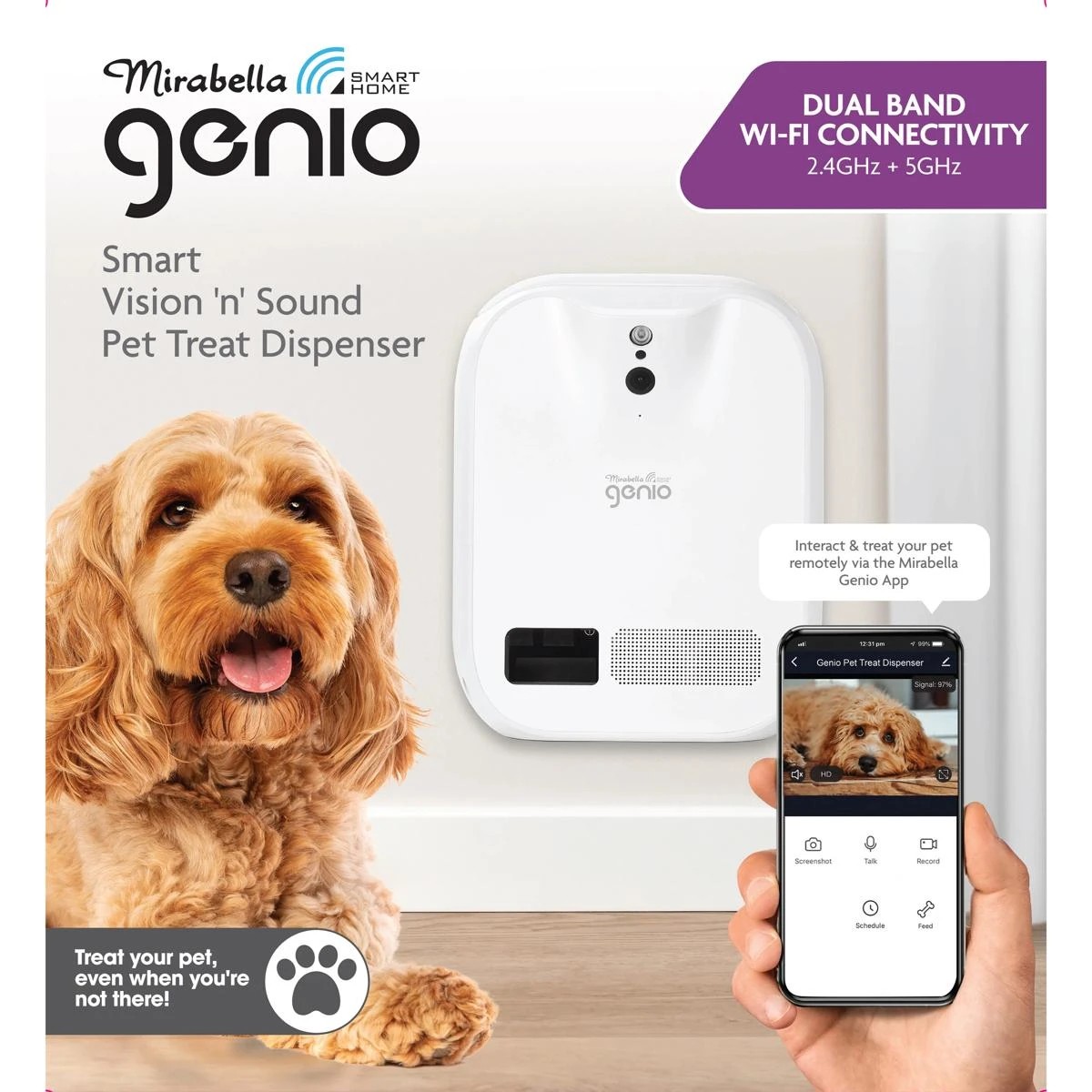 1 Mirabella Genio Smart Vision 'n' Sound Pet Treat Dispenser, 1 of 6