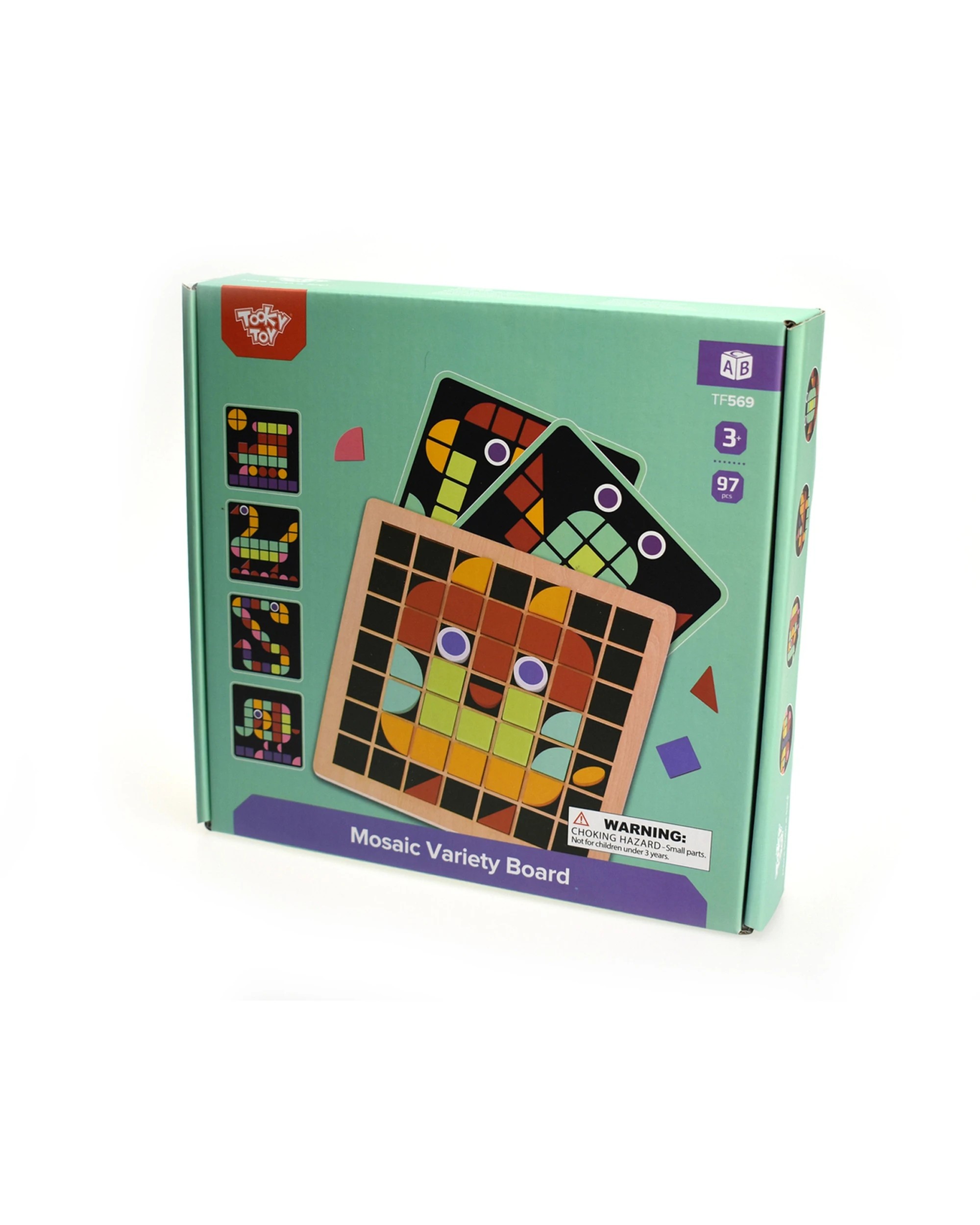 1 Tooky Toy 97pc Mosaic Variety Board Game Kids Toddler Interactive Fun Play - Multi, 1 of 3