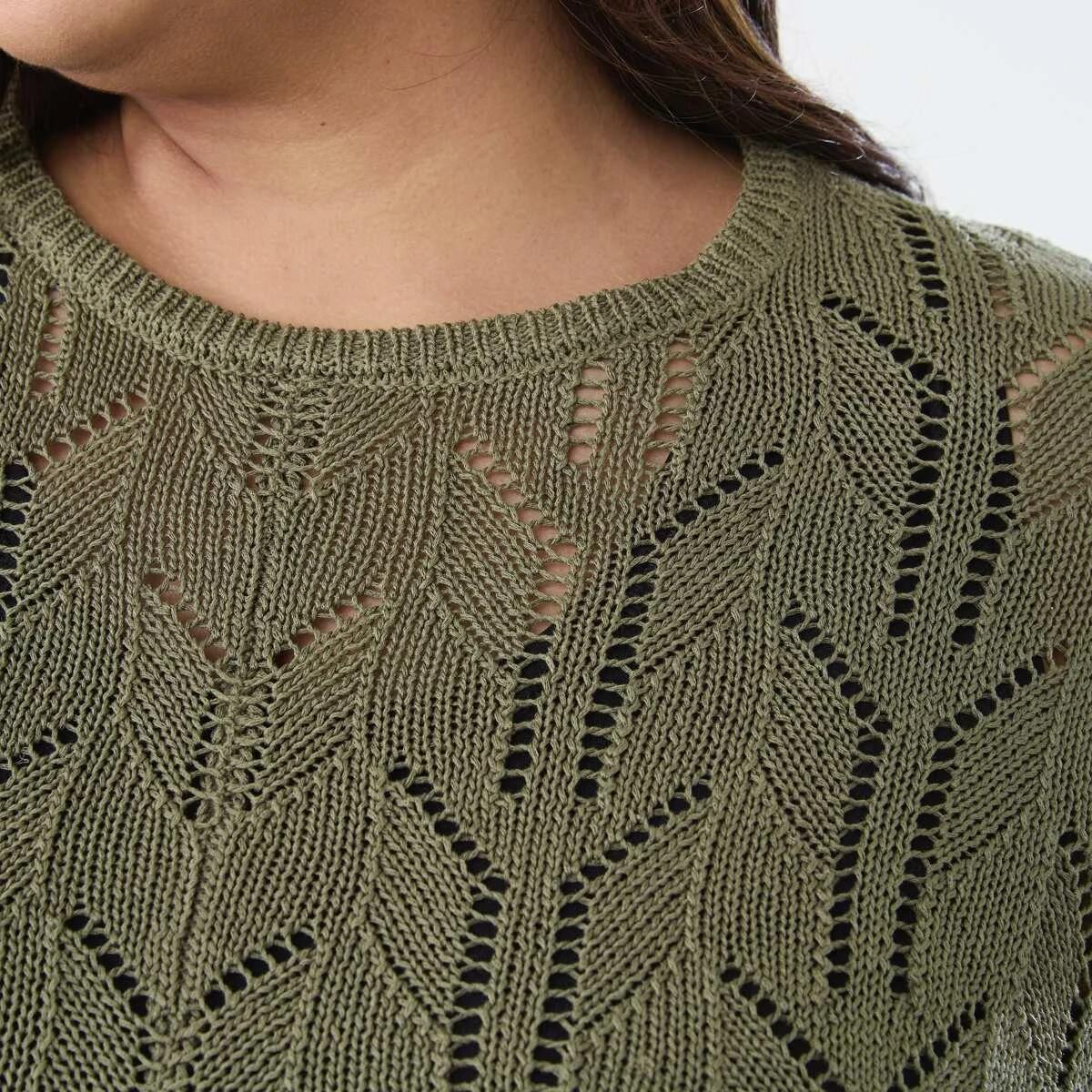5 Curve Crochet Batwing Jumper BURNT OLIVE, 5 of 5