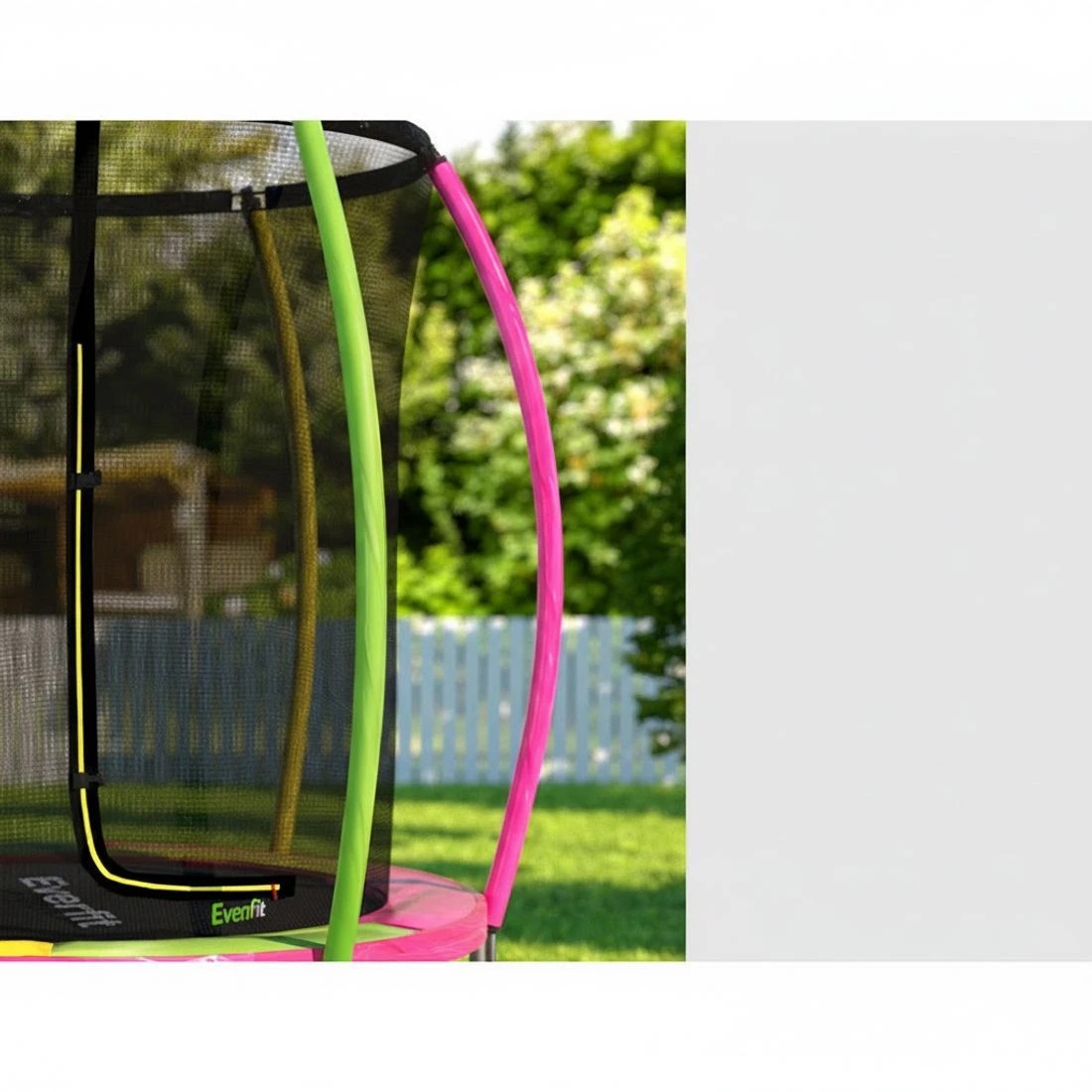 4 Everfit 6FT Trampoline for Kids w/ Ladder Enclosure Safety Net Rebounder - Multi, 4 of 7